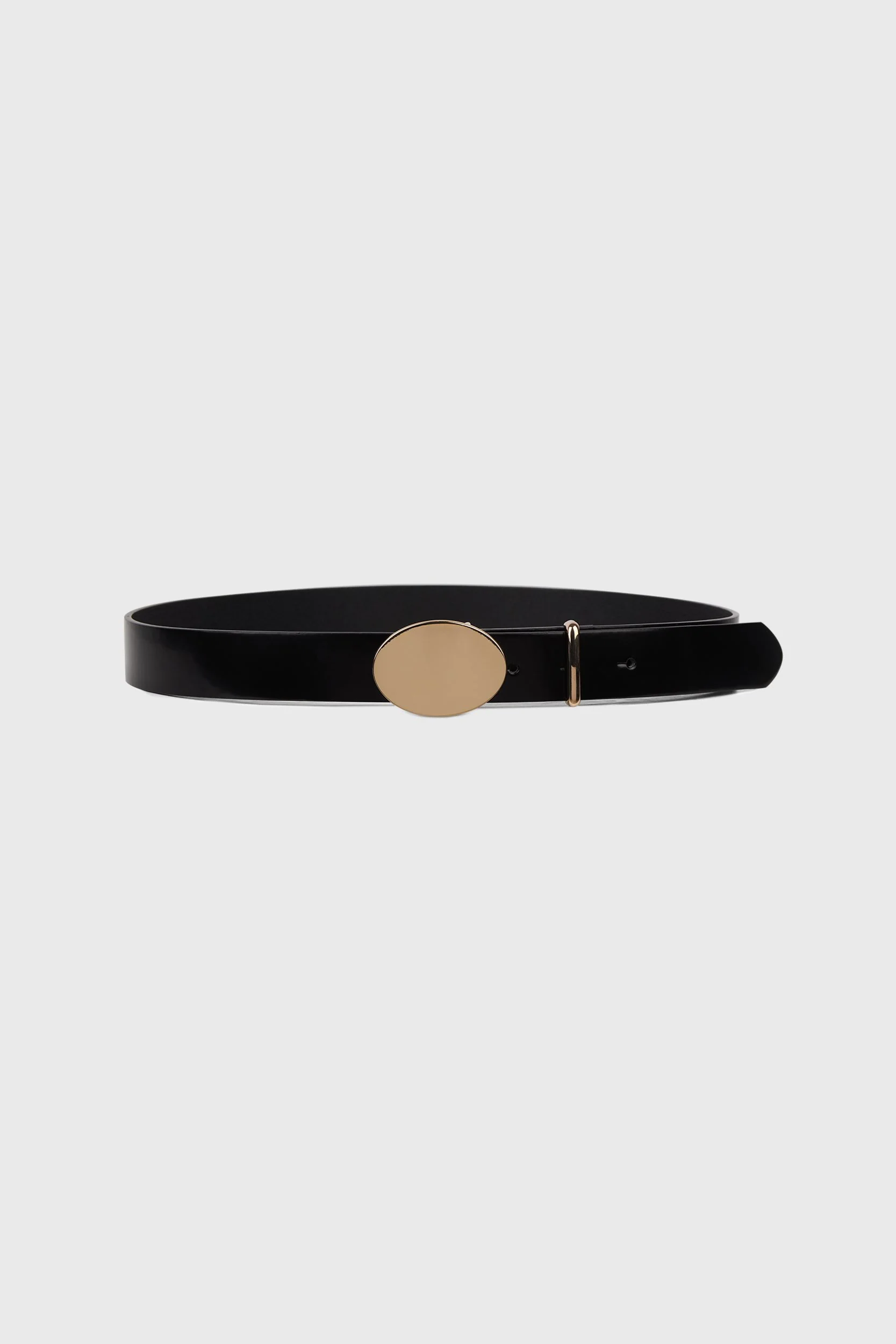 Belt with gold rounded buckle - Image 4
