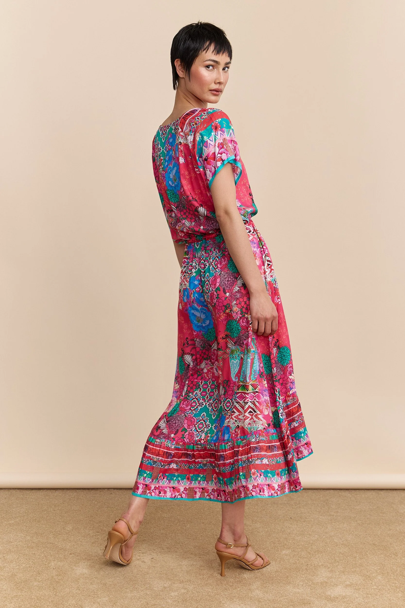 Bohemian floral printed dress - Image 2
