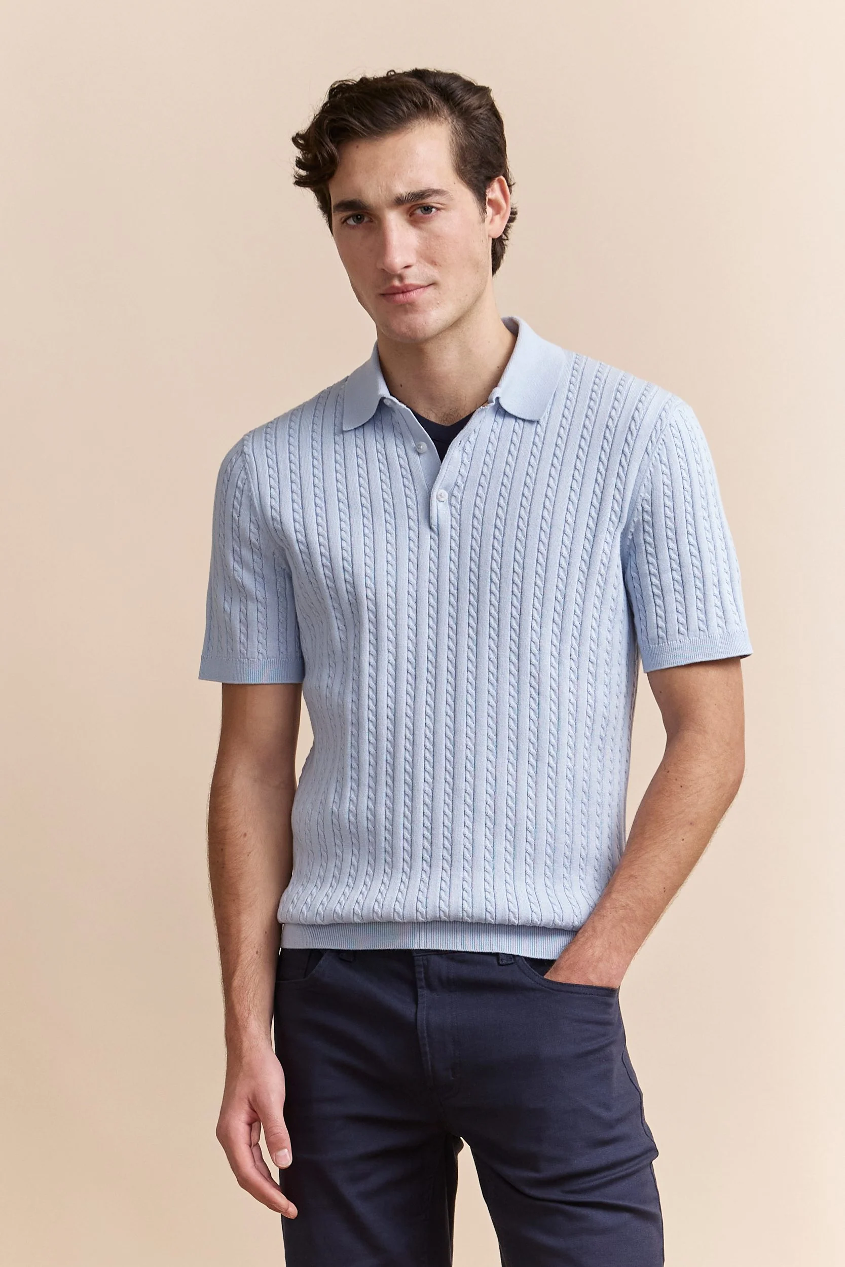 Cable knit polo - Image 2