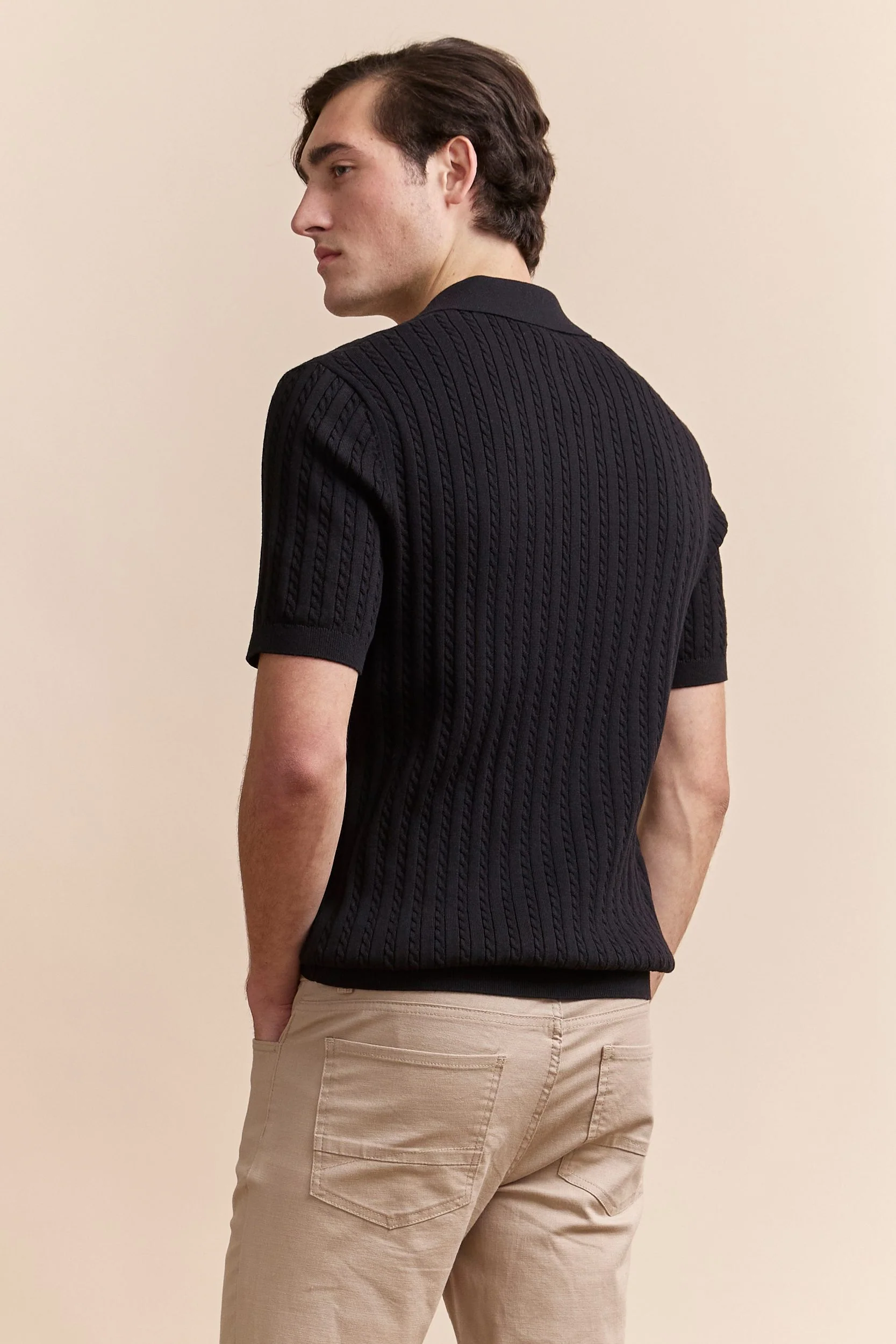 Cable knit polo - Image 3