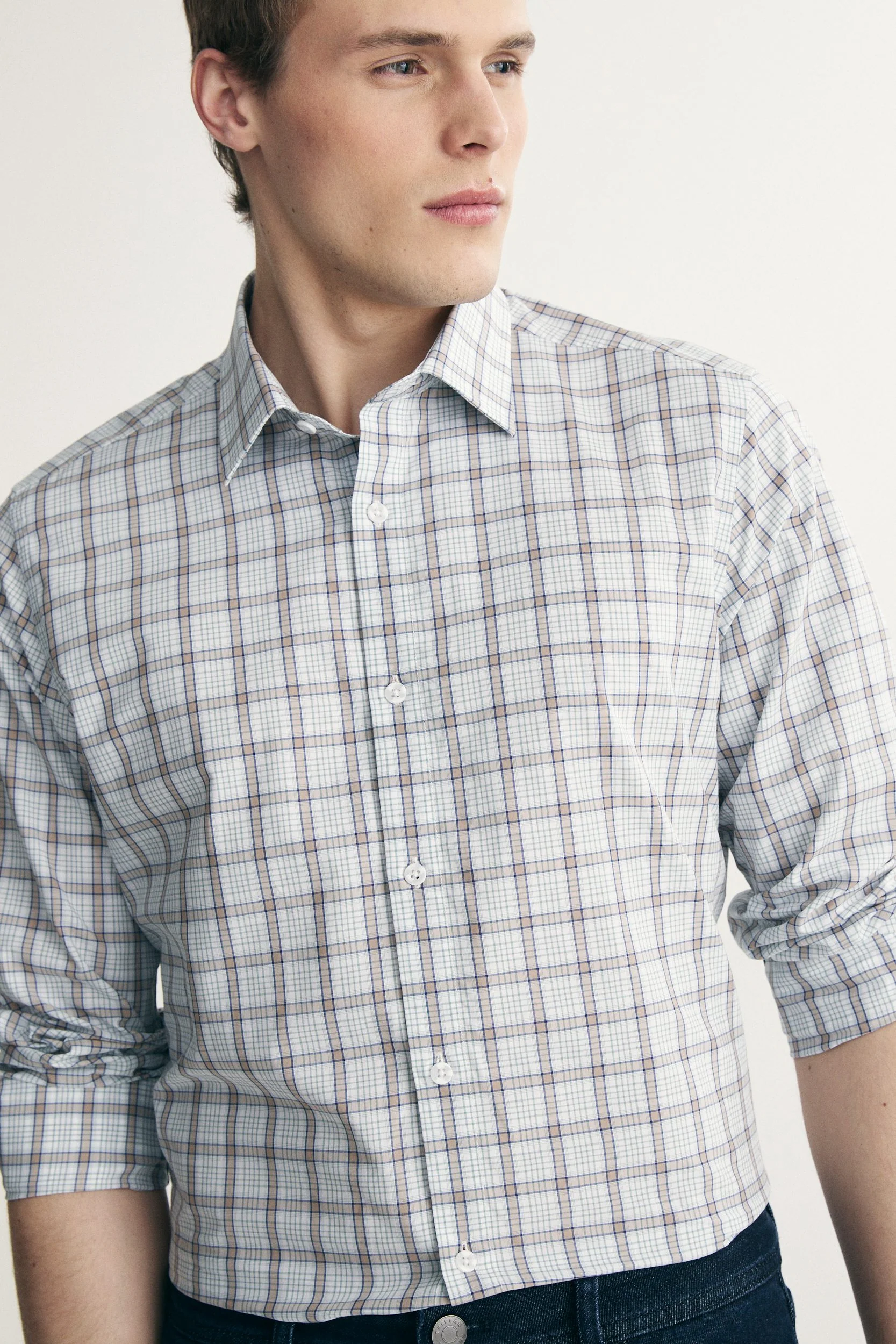 Checkered fitted shirt
