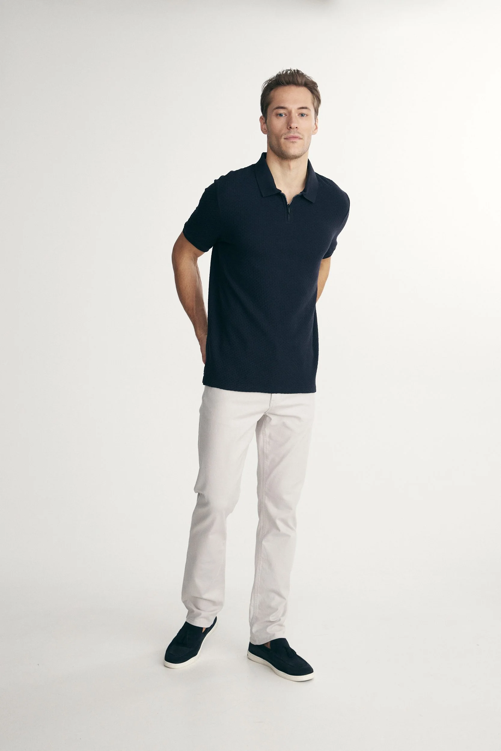 Contrasting detail polo - Image 3