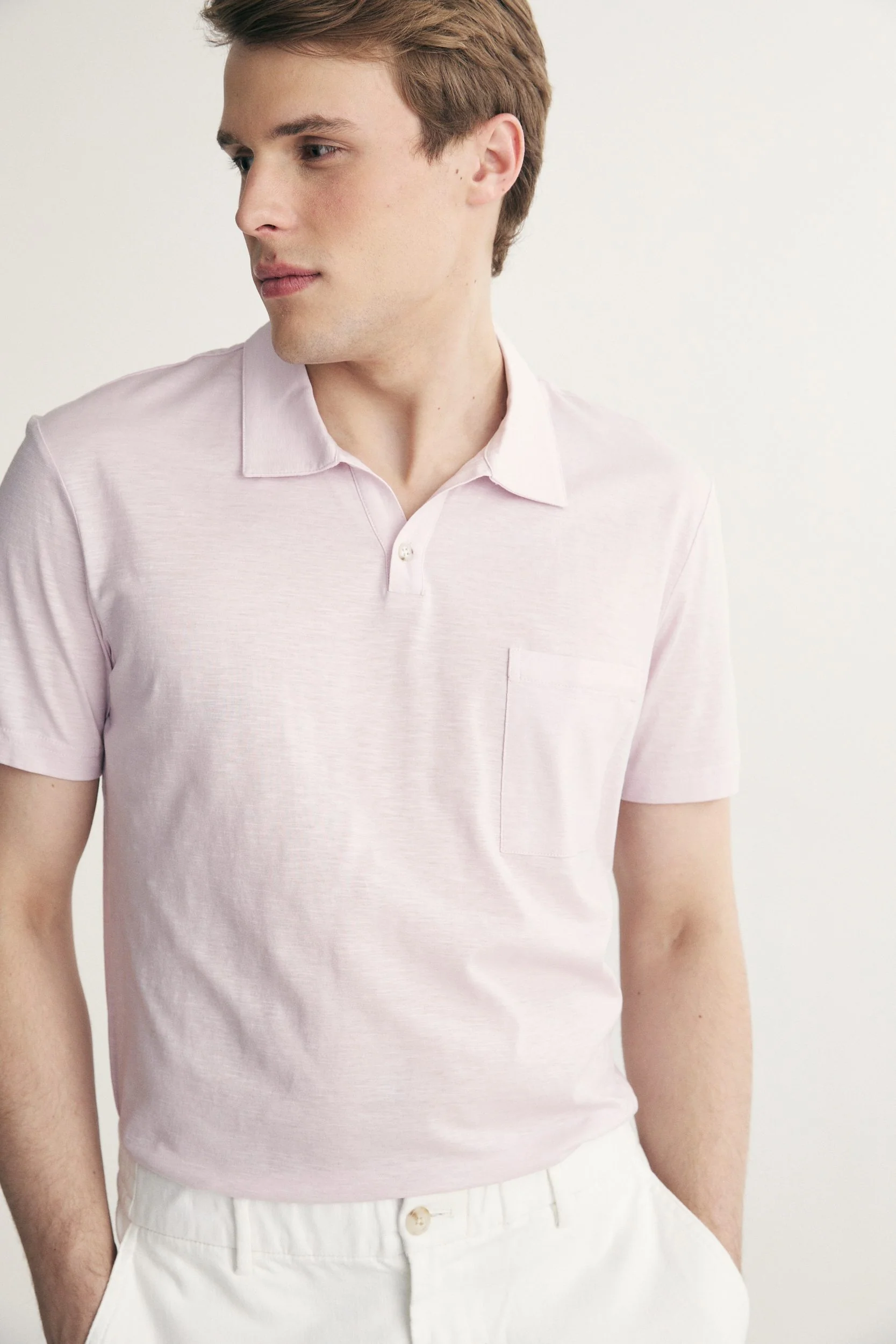 Cotton johnny collar polo - Image 4