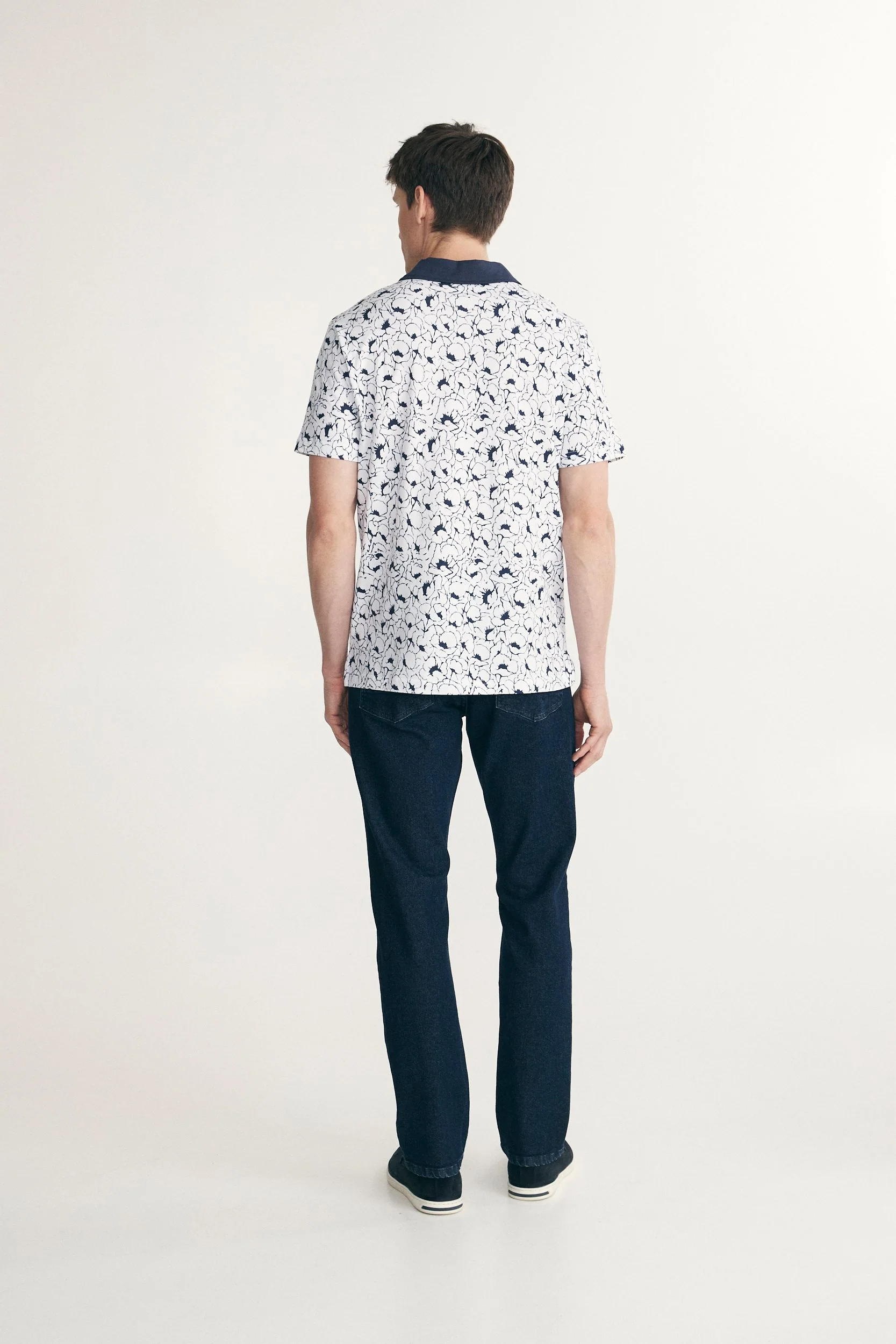 Cotton printed johnny polo - Image 2