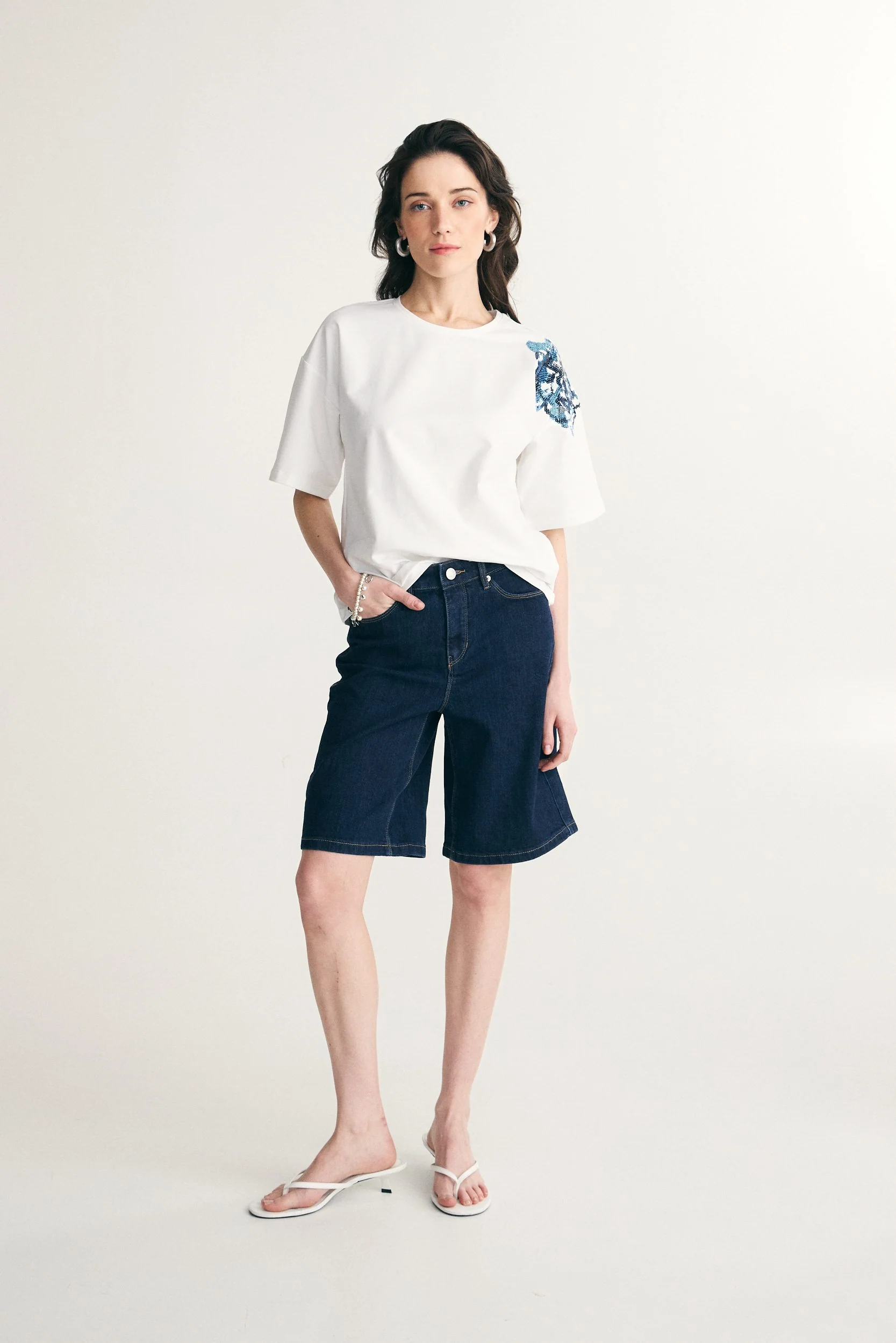 Denim shorts