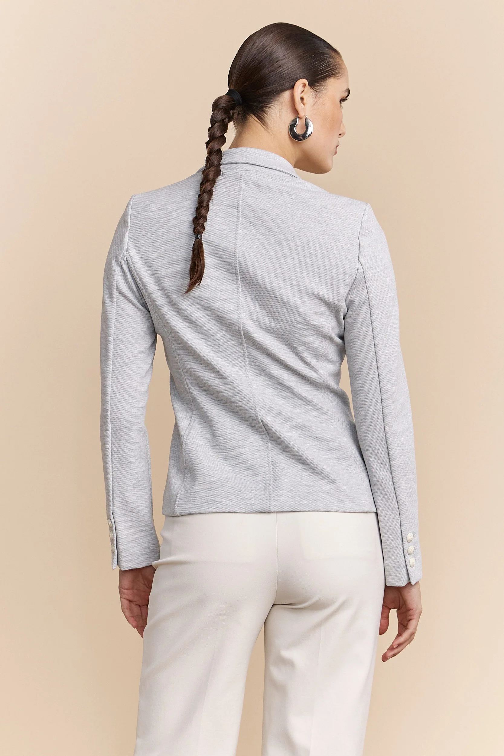 Double-Breasted Stretch Blazer - Image 2