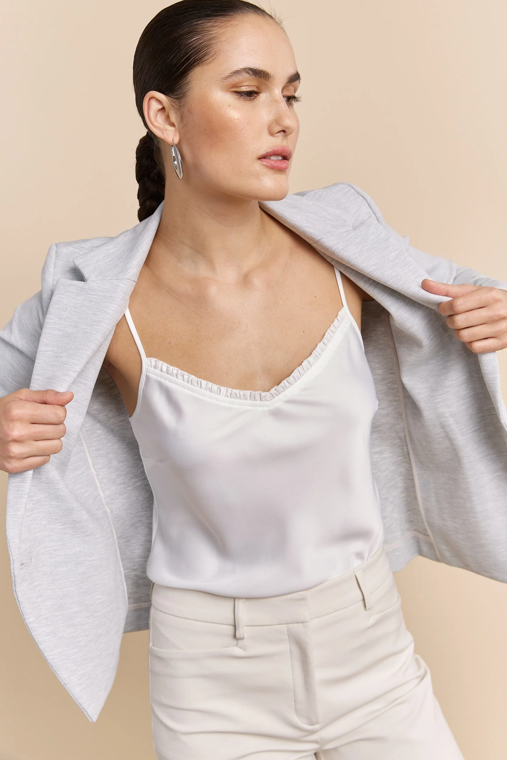 Double-Breasted Stretch Blazer - Image 5
