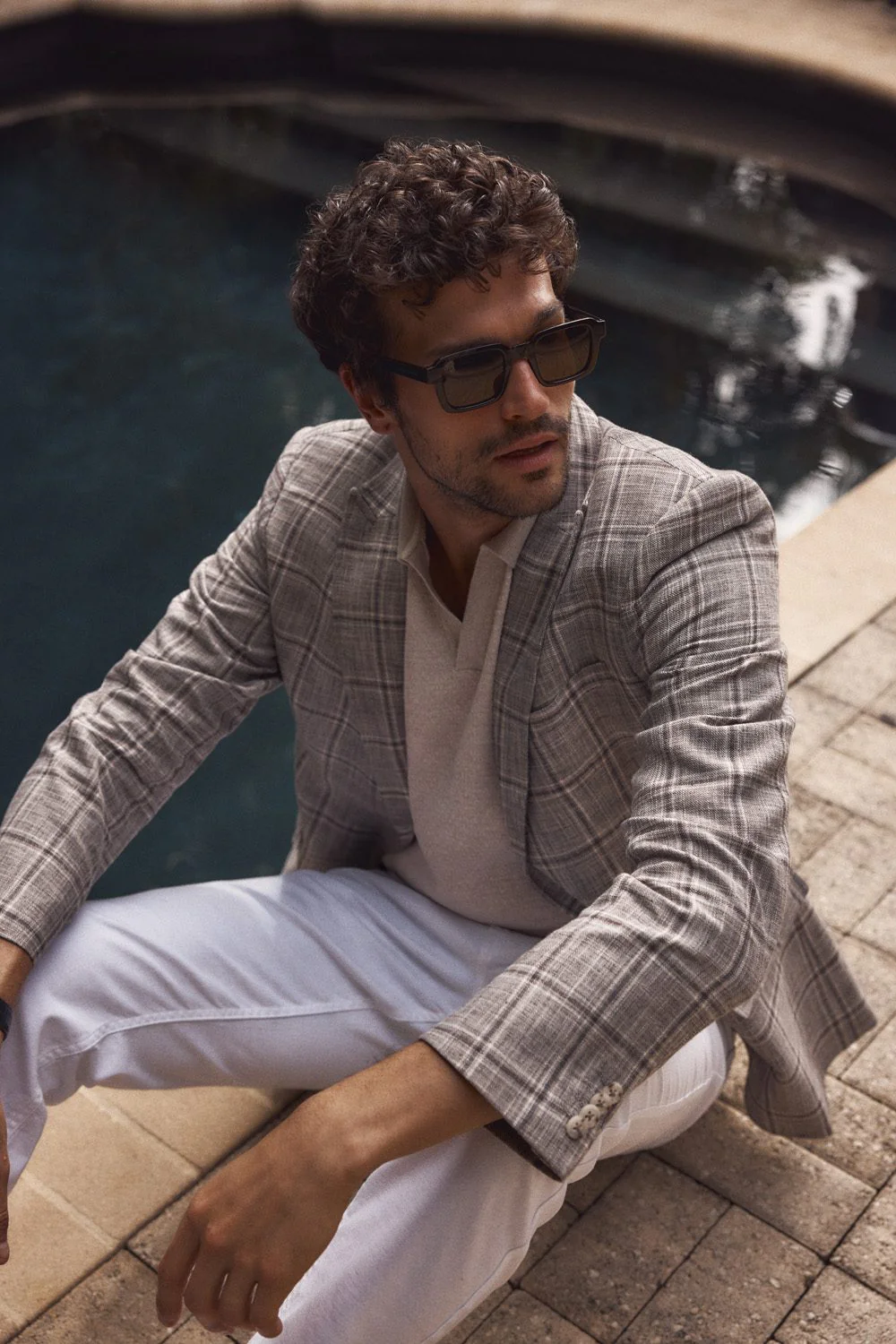 Fitted Check blazer - Image 4