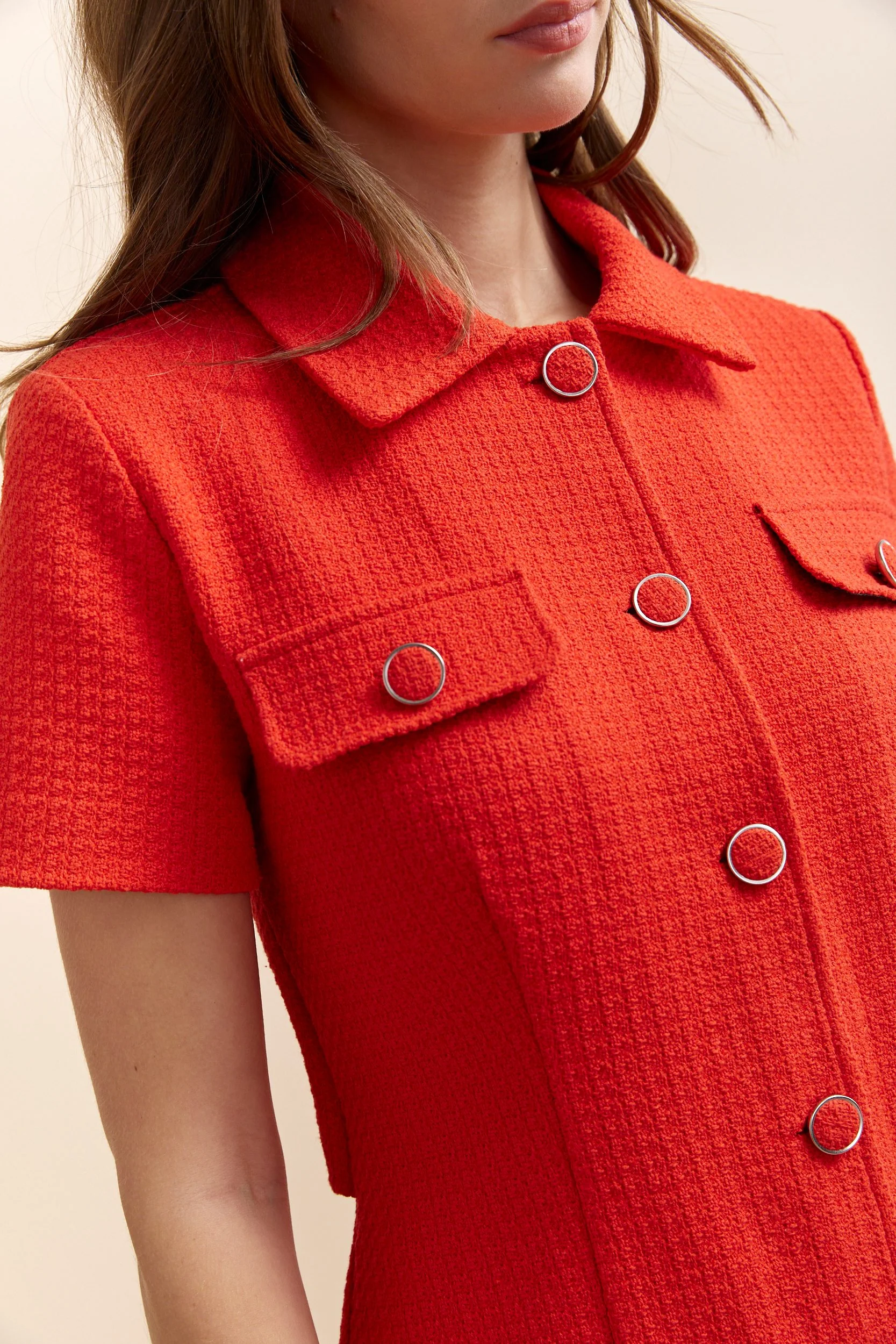 Fitted red dress - Image 4