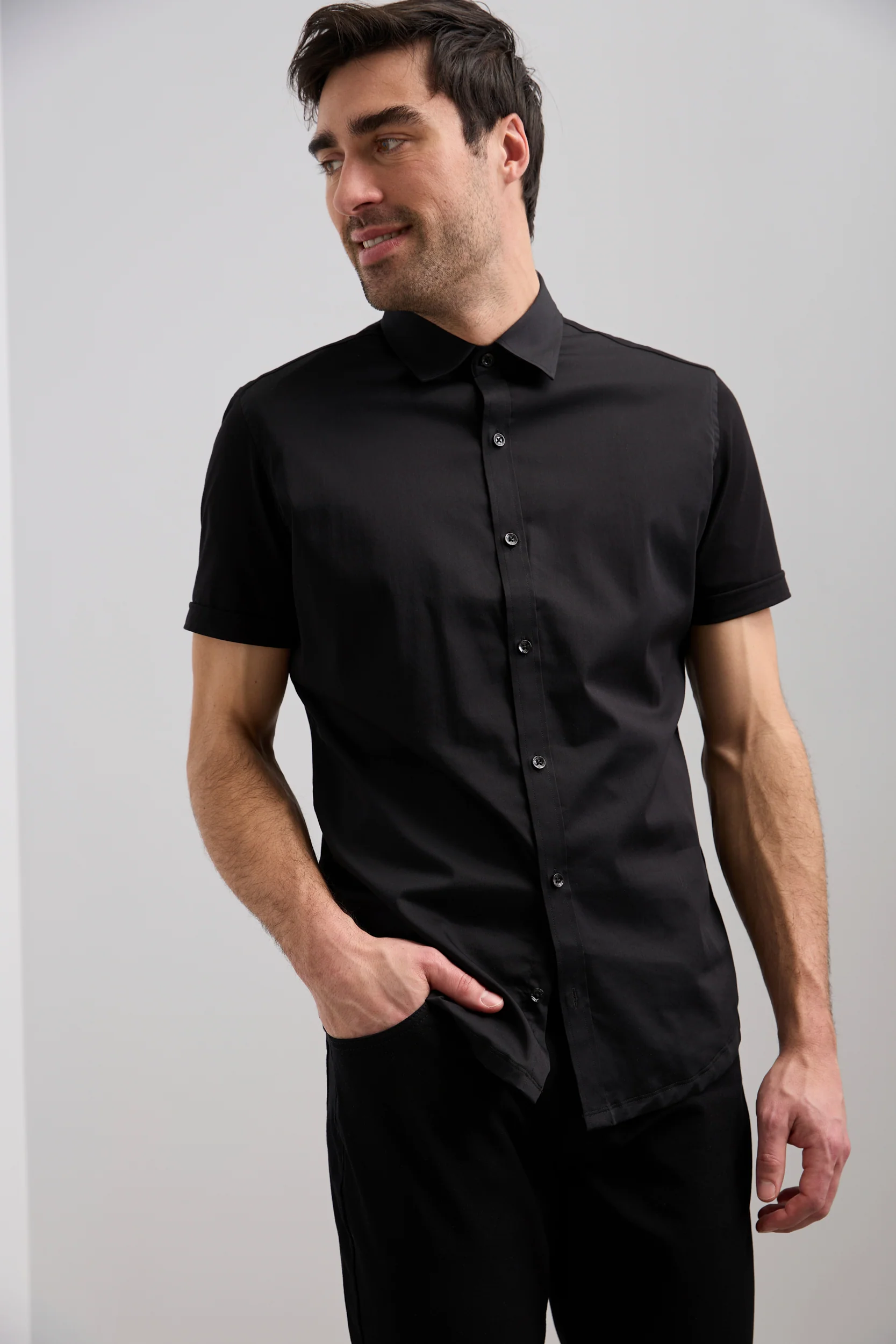 Fitted jersey back shirt - Image 8