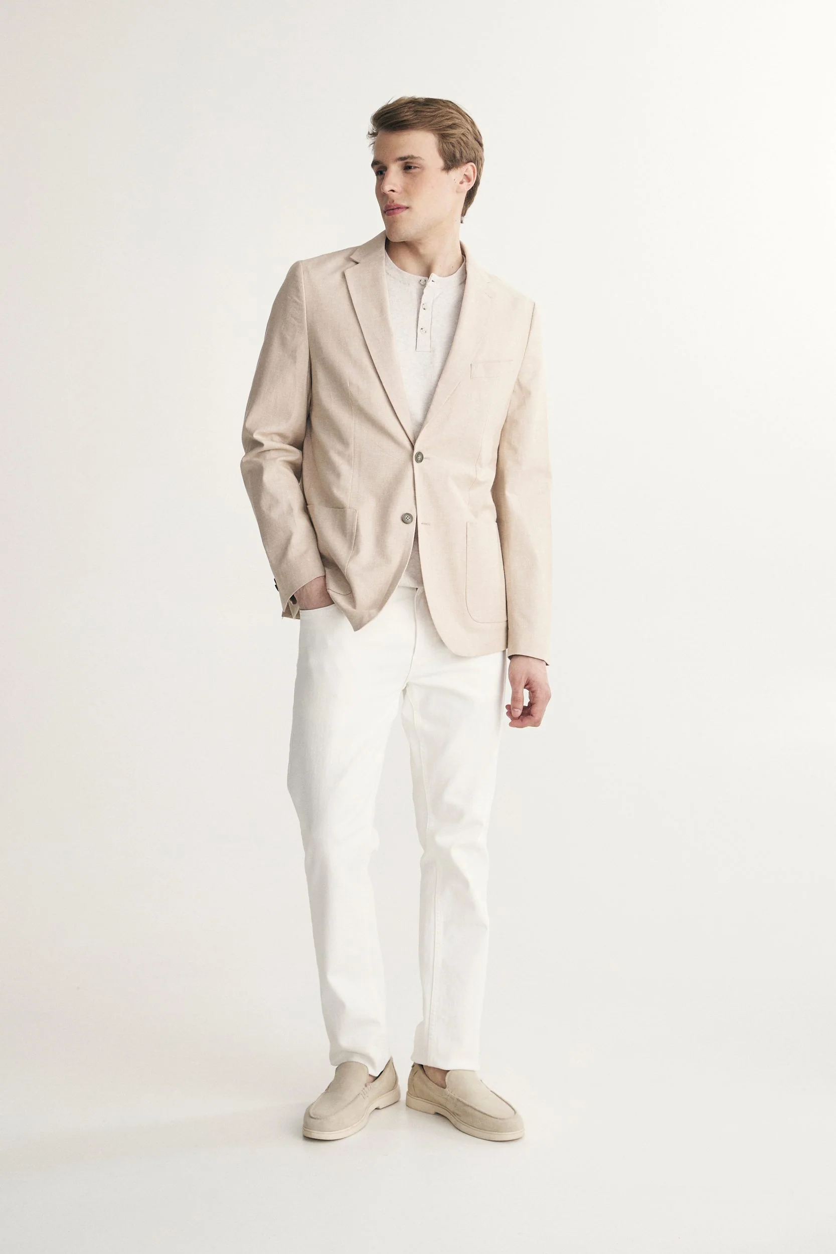 Fitted linen jacket - Image 3
