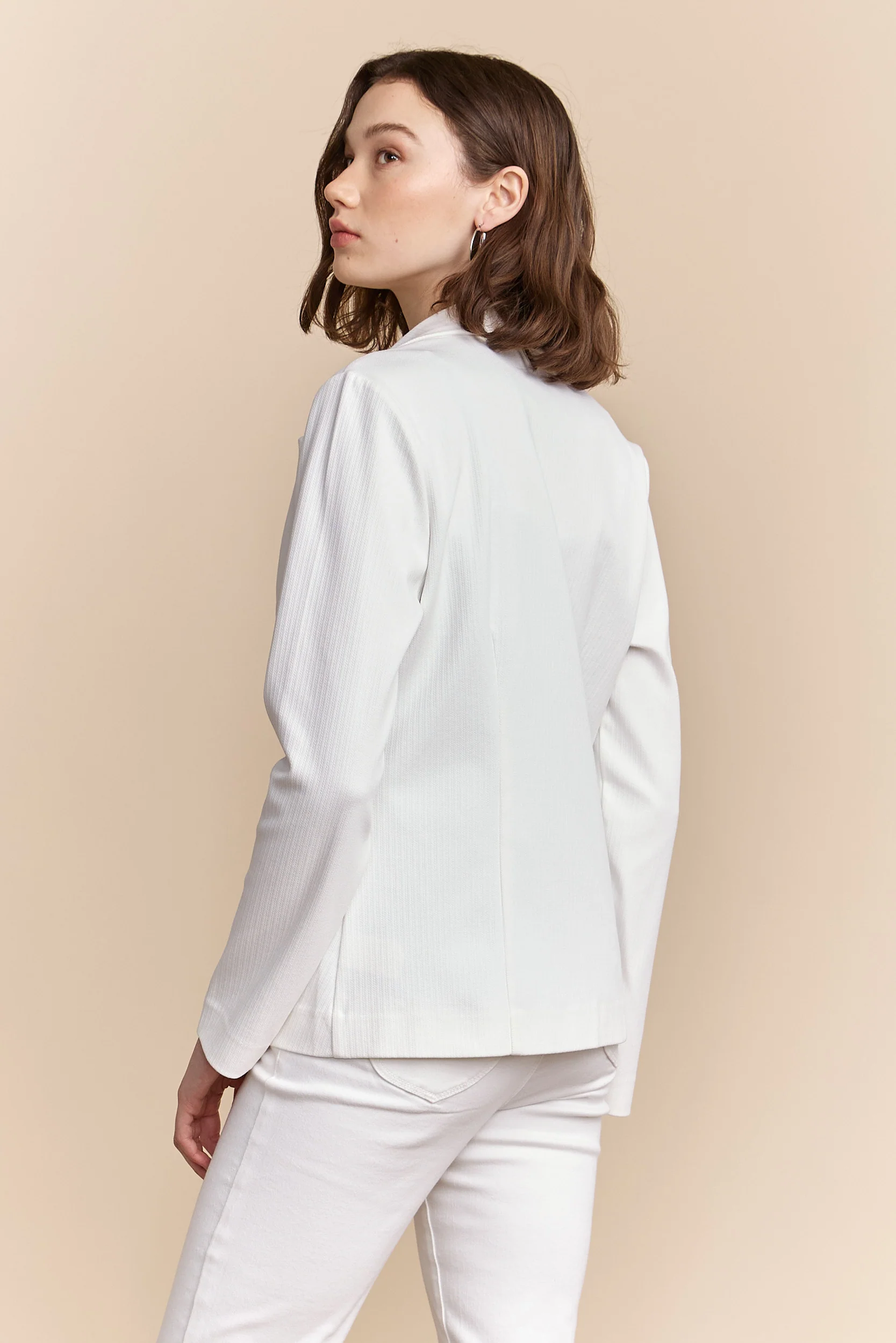 Fitted stretch blazer with applied pockets - Image 2