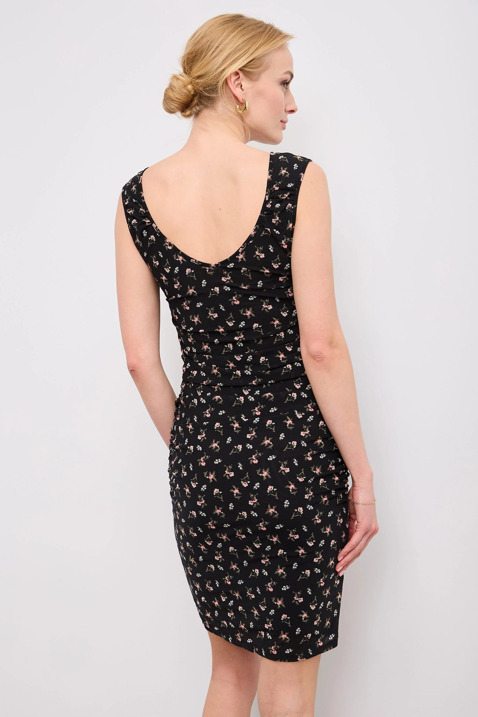 Floral printed micro mesh dres - Image 3