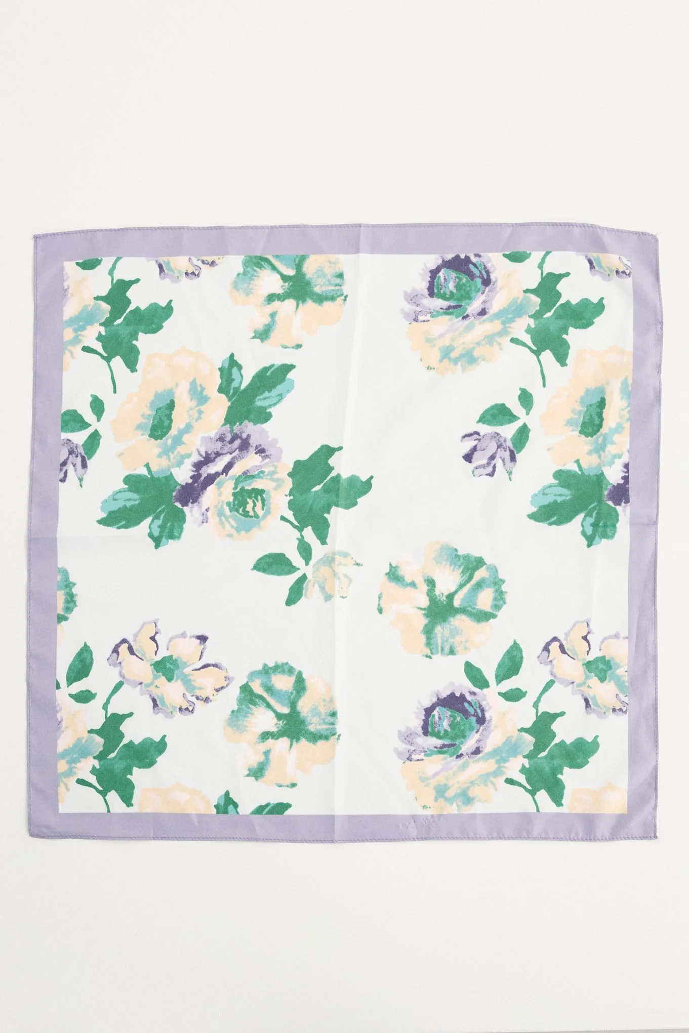 Floral print square scarf