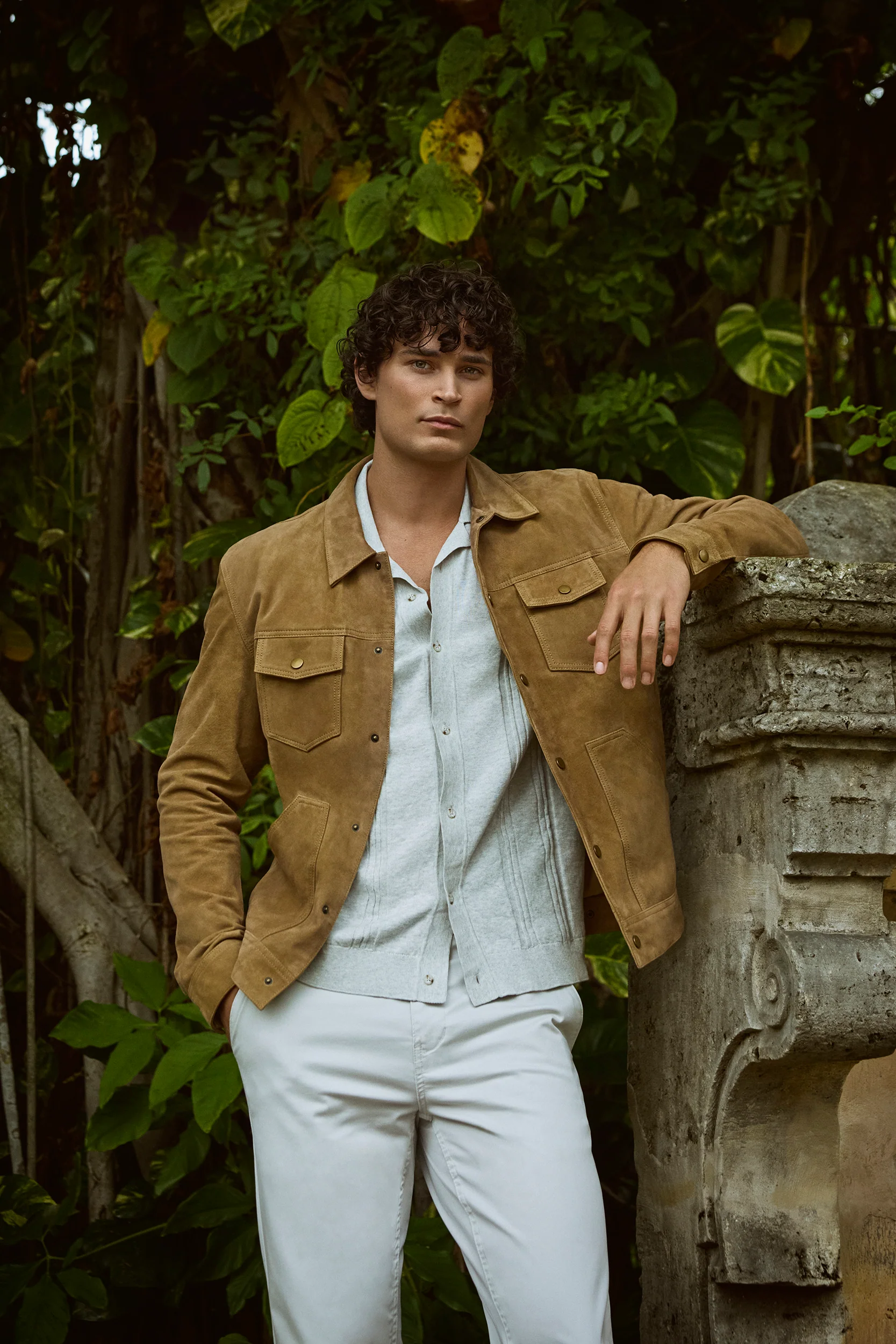 Suede overshirt