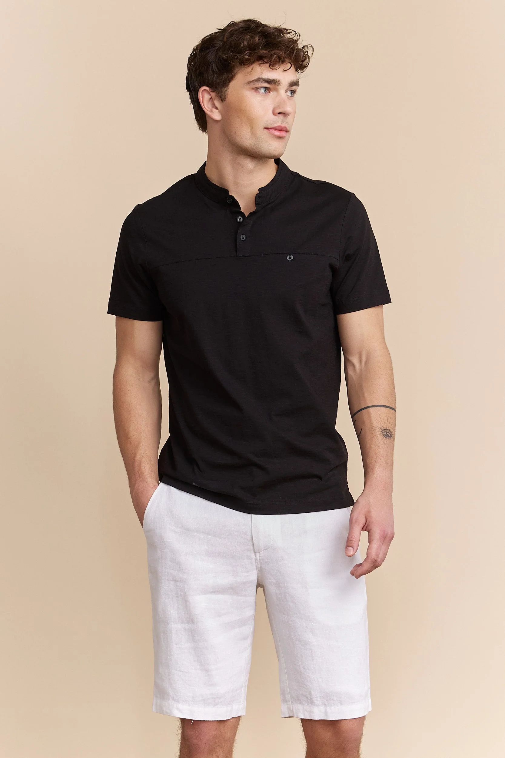 Henley t-shirt with pocket - Image 2