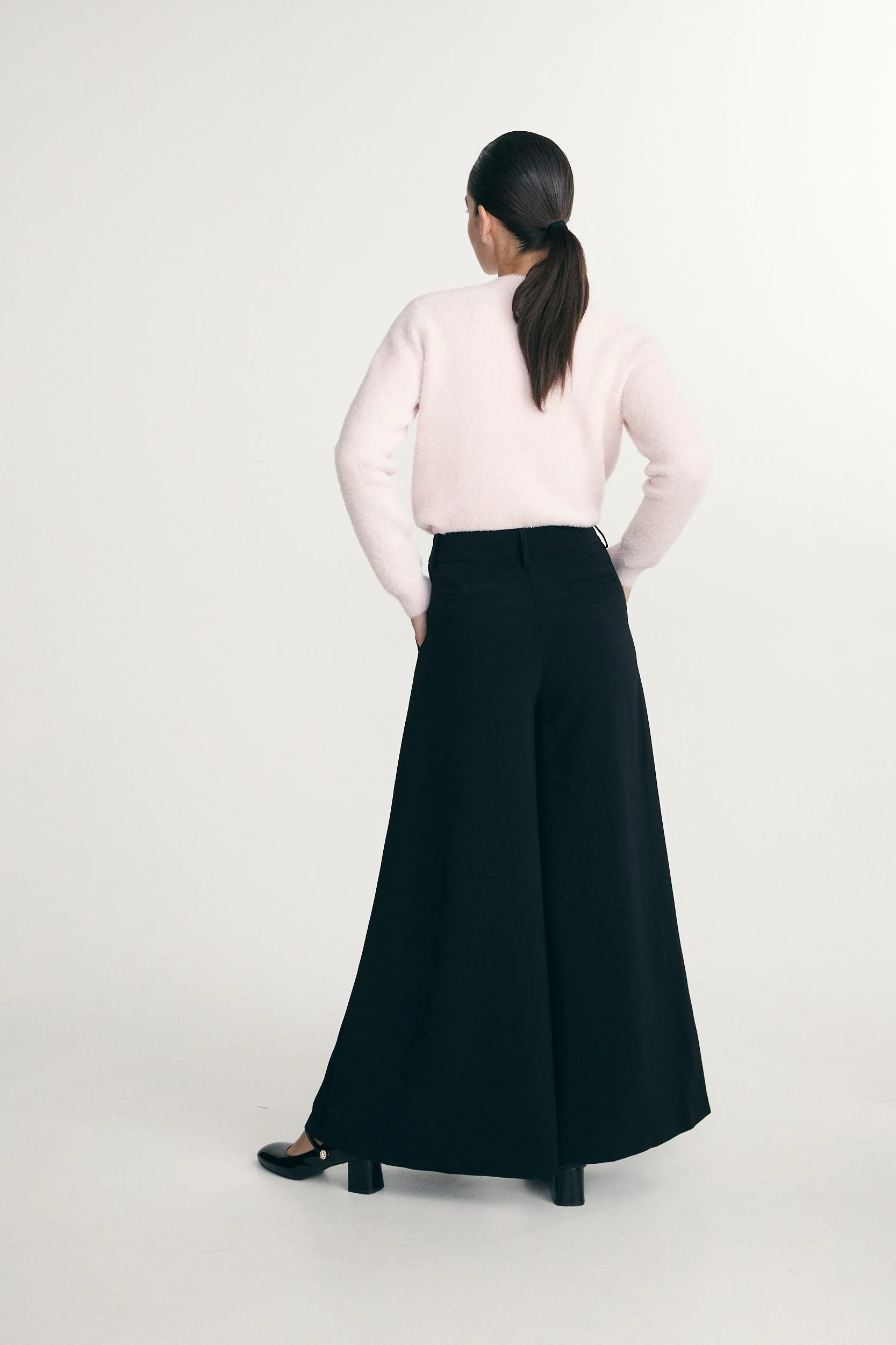 High waist extra wide leg fluid pant - Image 3