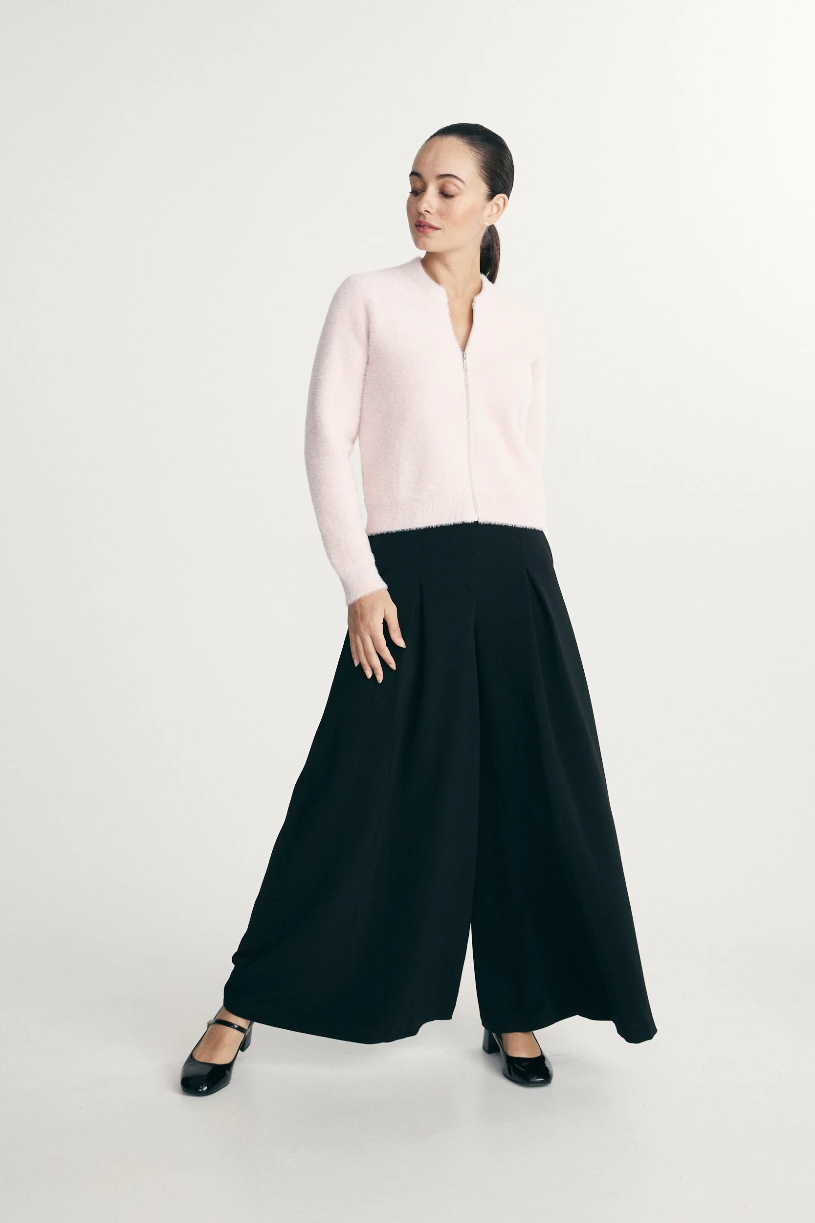 High waist extra wide leg fluid pant - Image 5