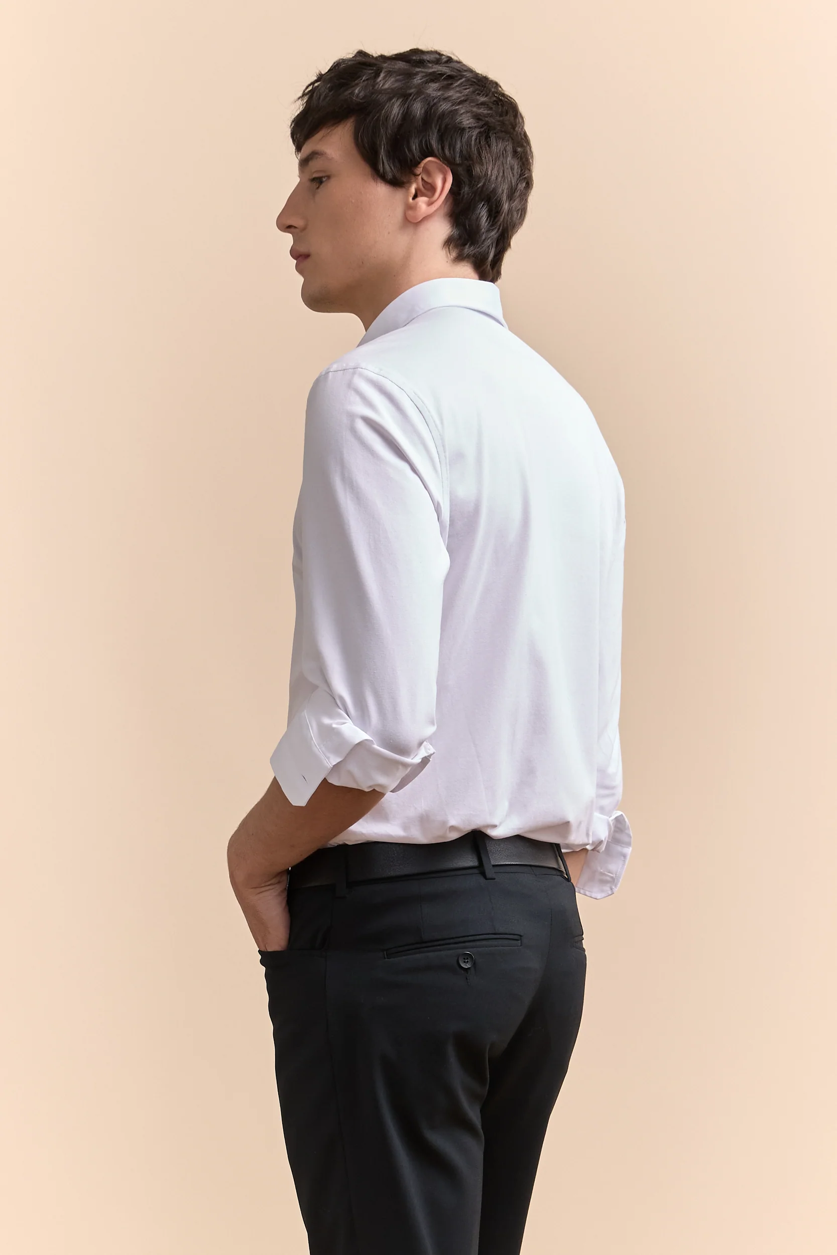 Jersey back & sleeve fitted shirt - Image 10
