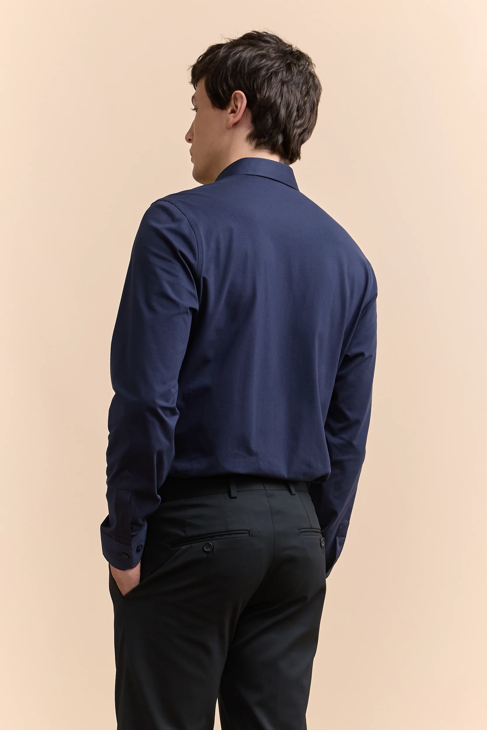 Jersey back & sleeve fitted shirt - Image 13