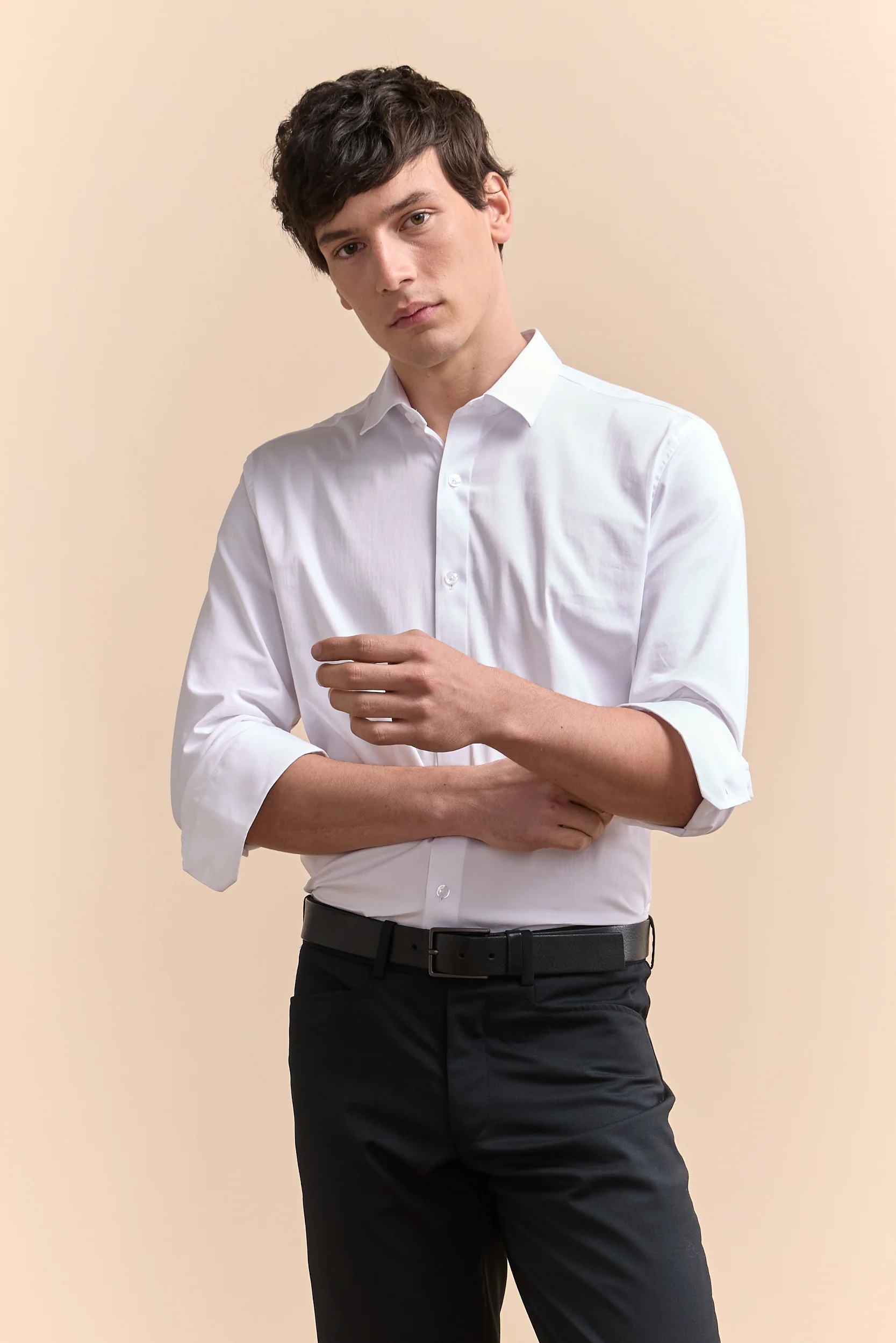 Jersey back & sleeve fitted shirt - Image 9