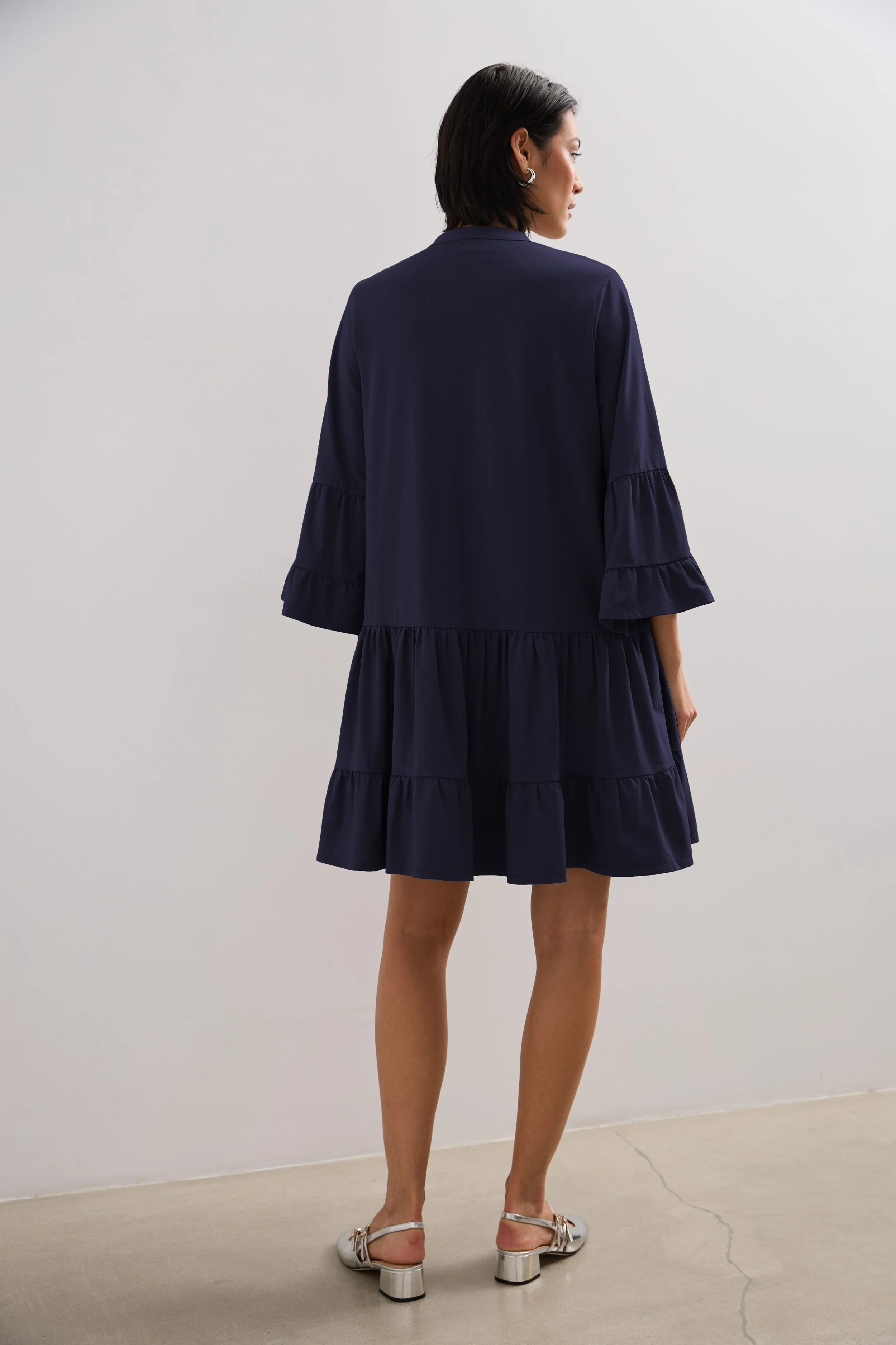 Jersey dress with frills - Image 4