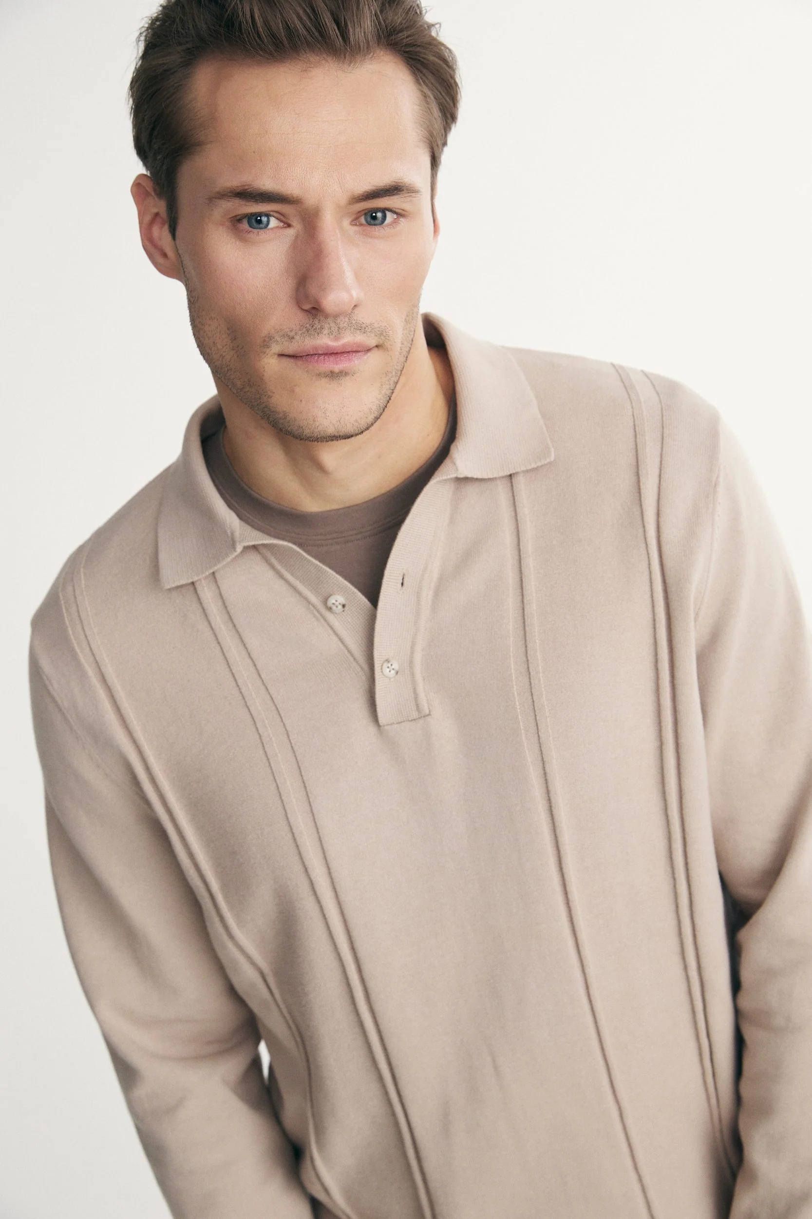 Knit striped polo - Image 2