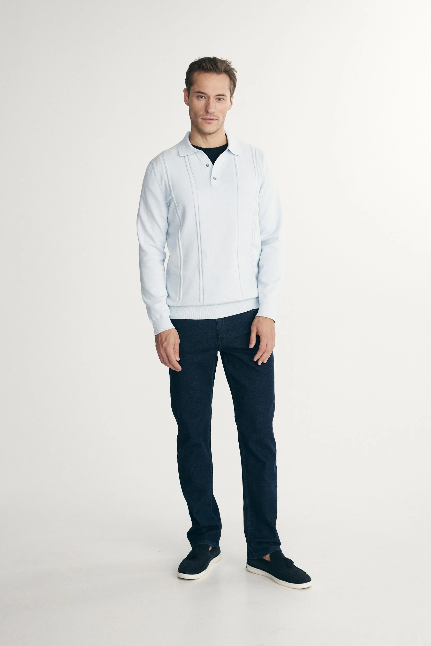 Knit striped polo - Image 4