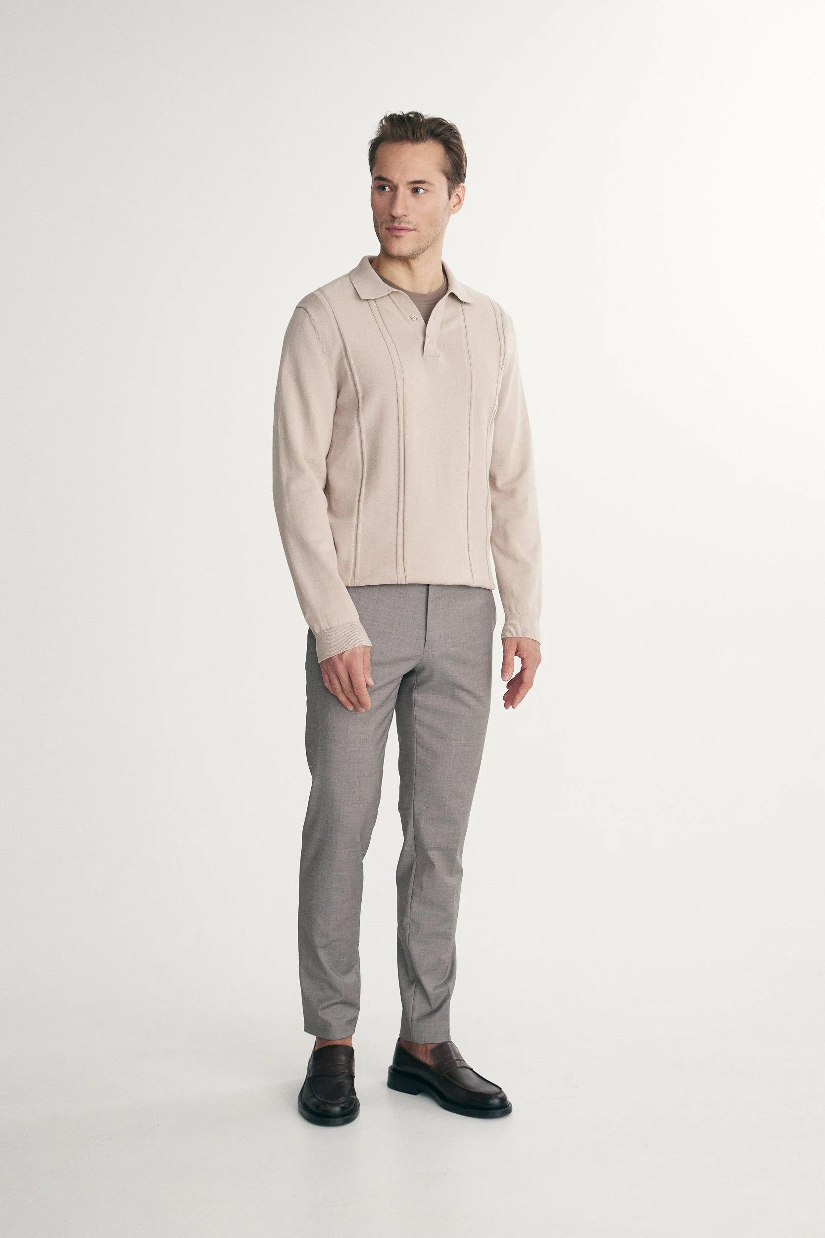 Knit striped polo - Image 7