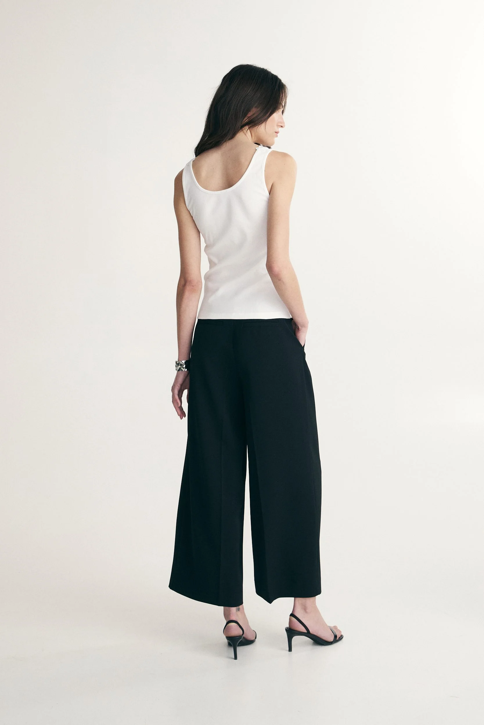 Lace detail ribbed tank top - Image 2