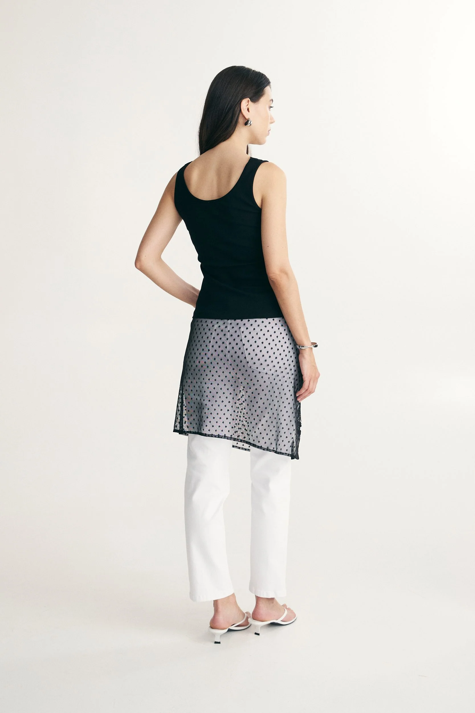 Lace detail ribbed tank top - Image 5