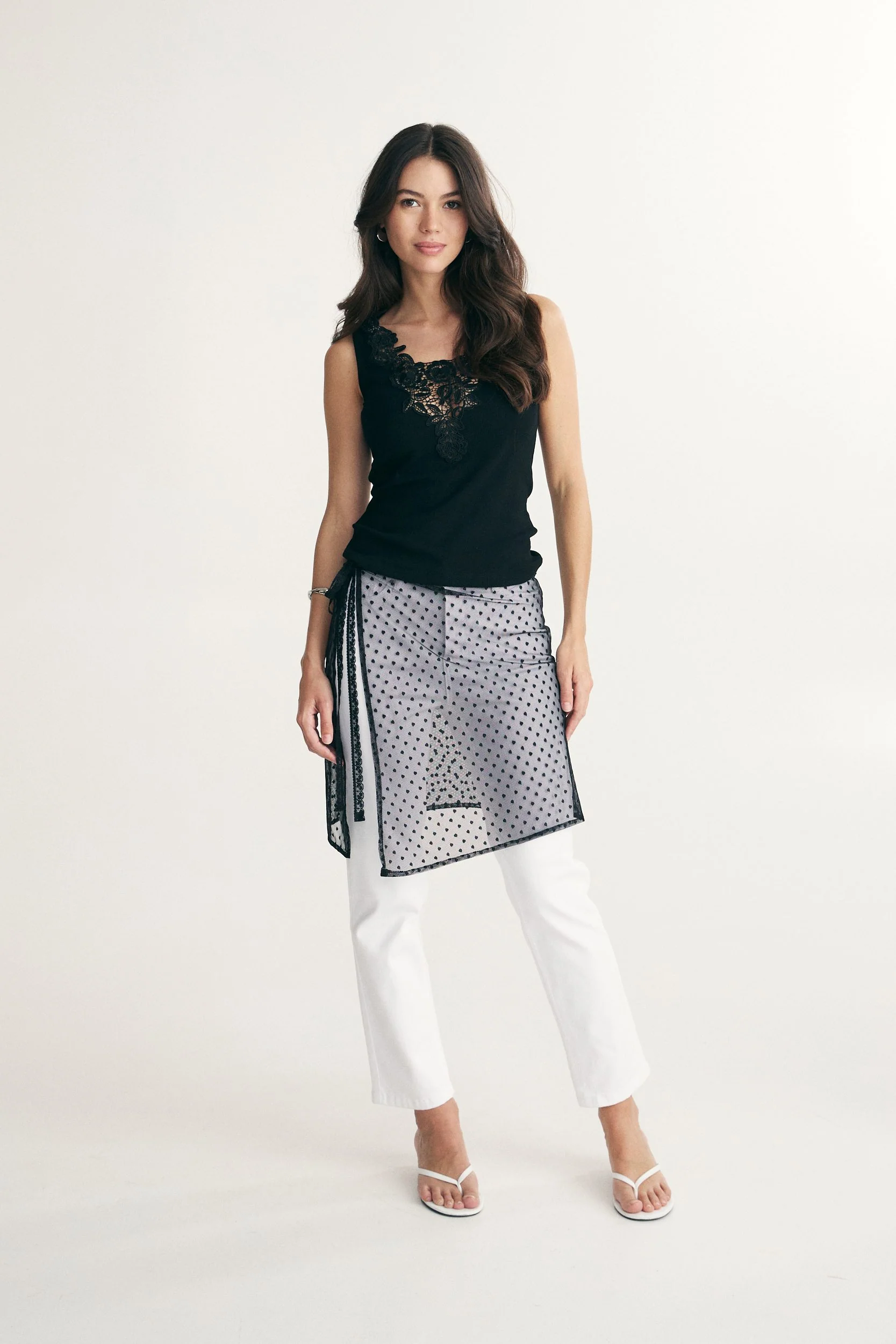 Lace detail ribbed tank top - Image 6