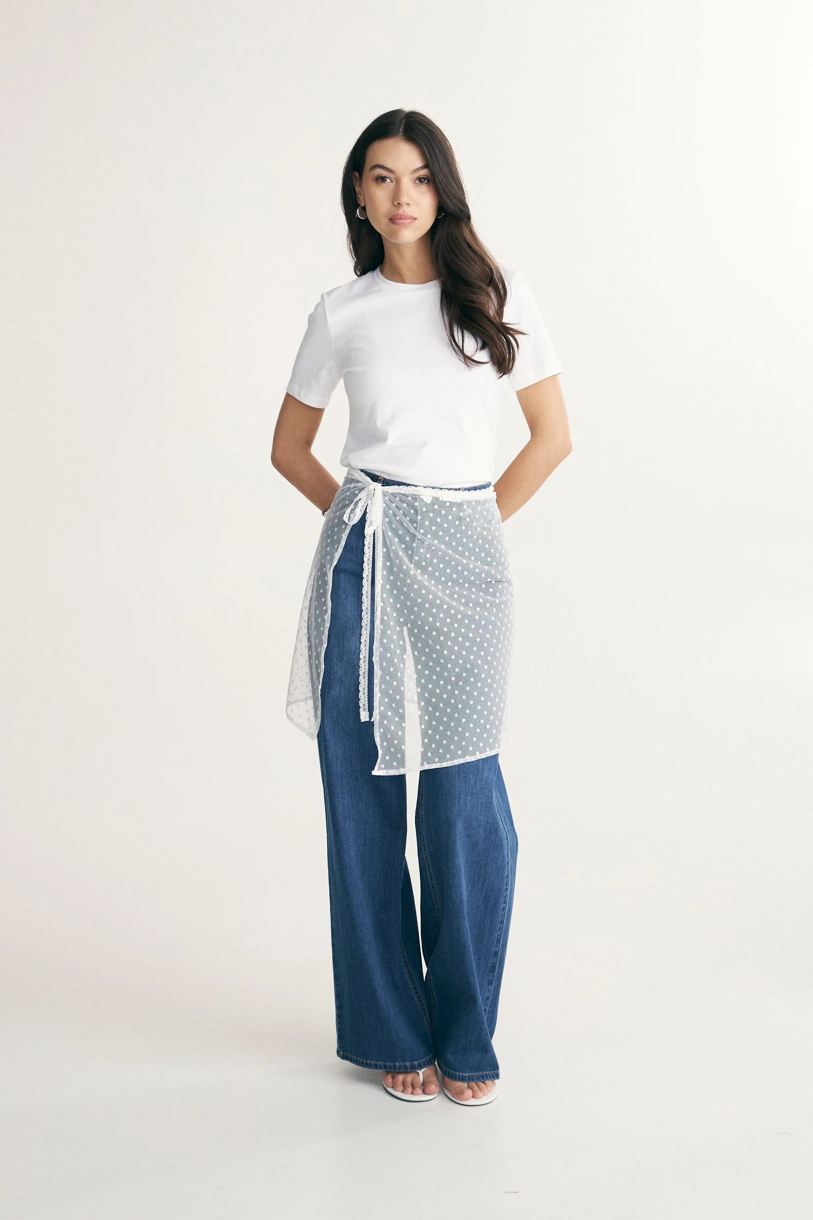 Layering lace tie skirt - Image 3