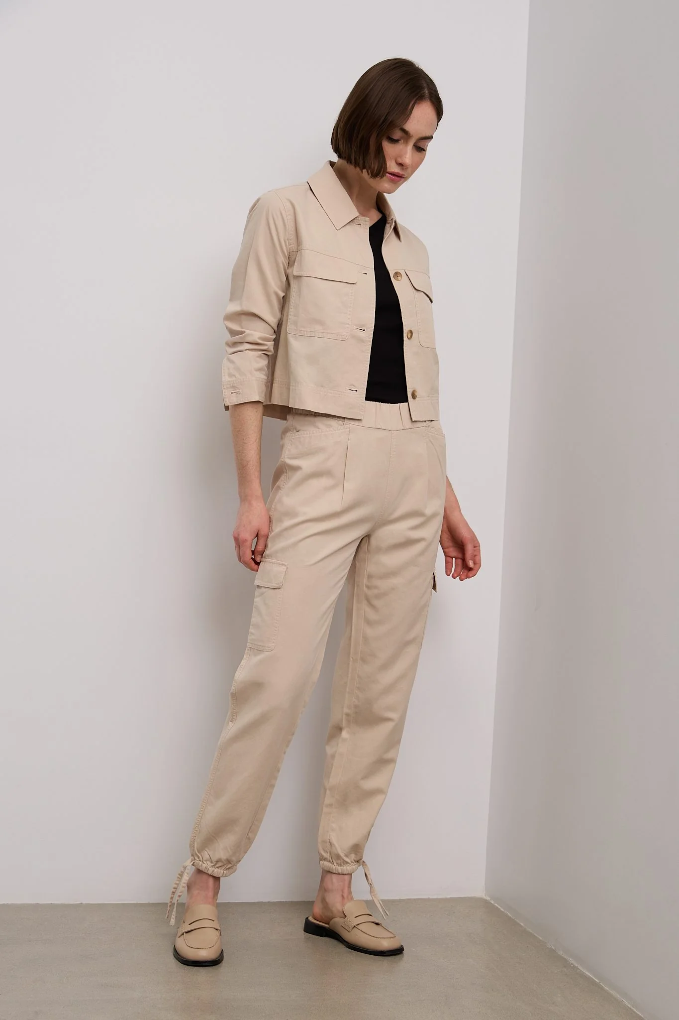 Linen blend casual cargo pant - Image 2