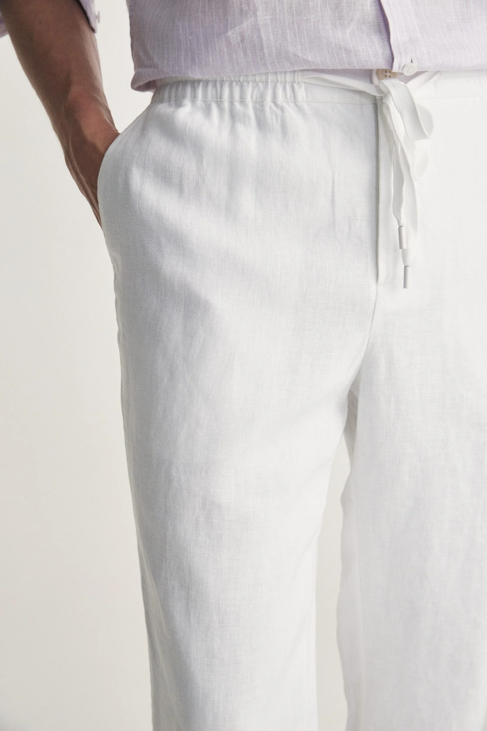 Linen pant with drawstring - Image 3