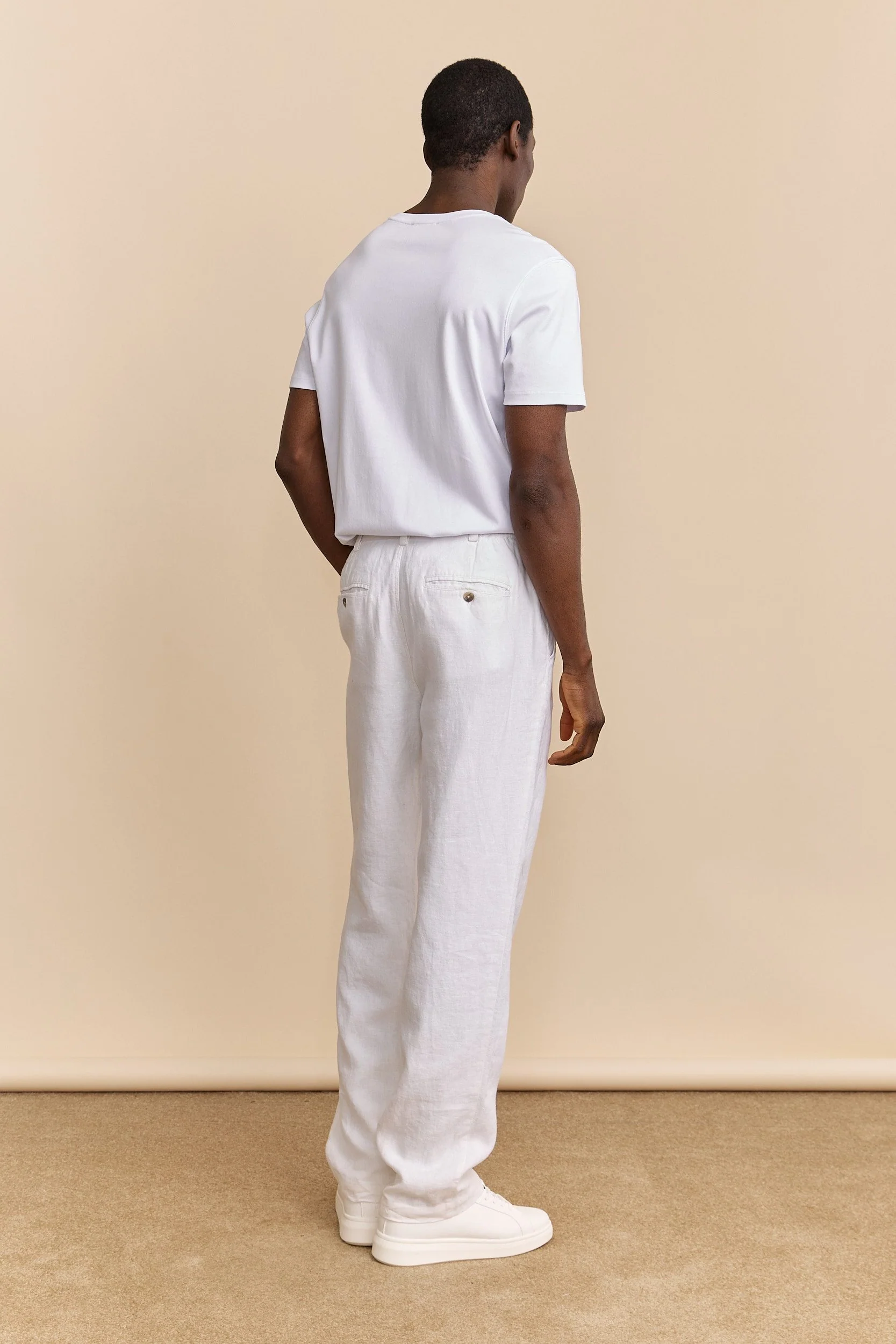 Linen pant with elastic sides - Image 6