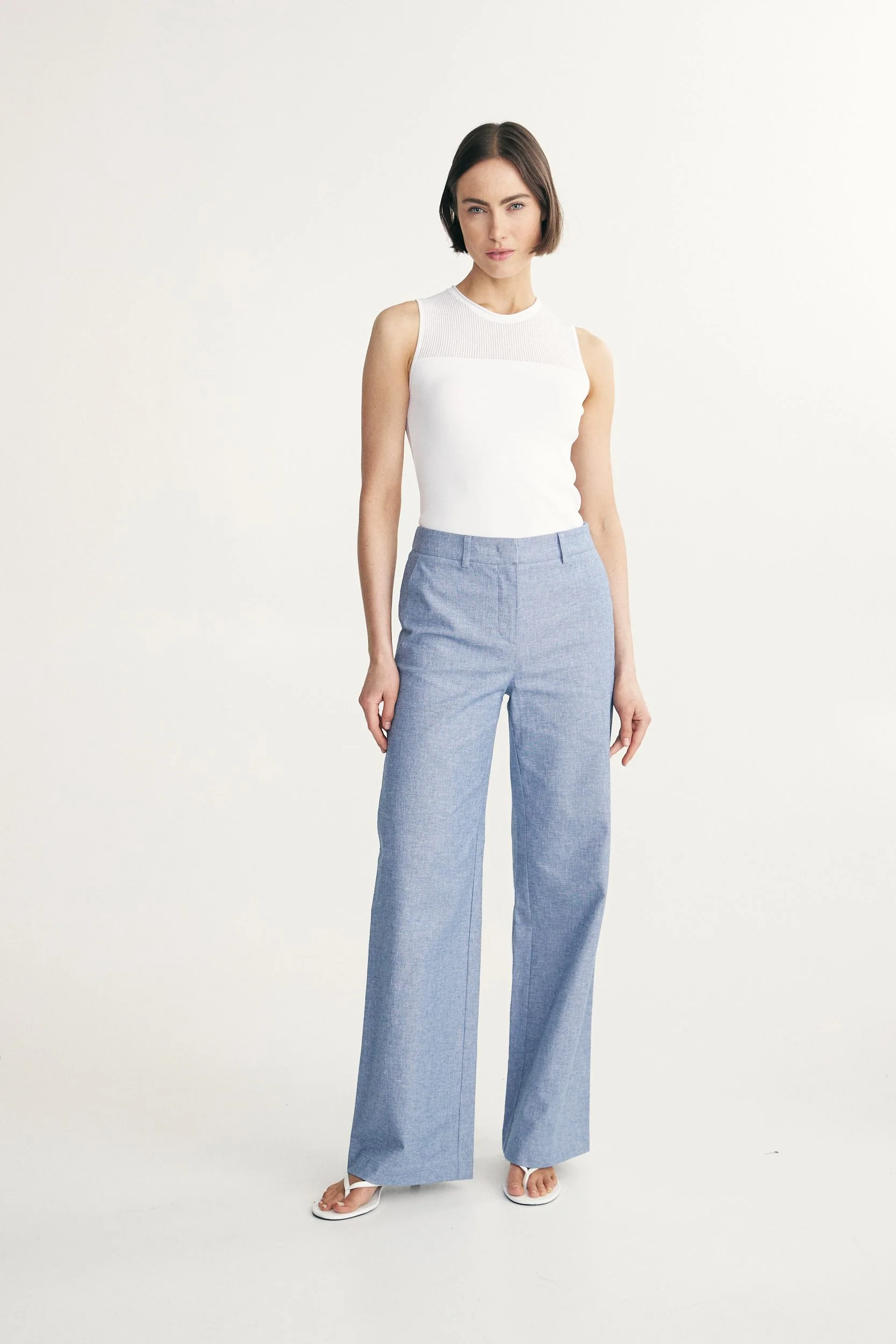 Linen pants with elastic back - Image 4