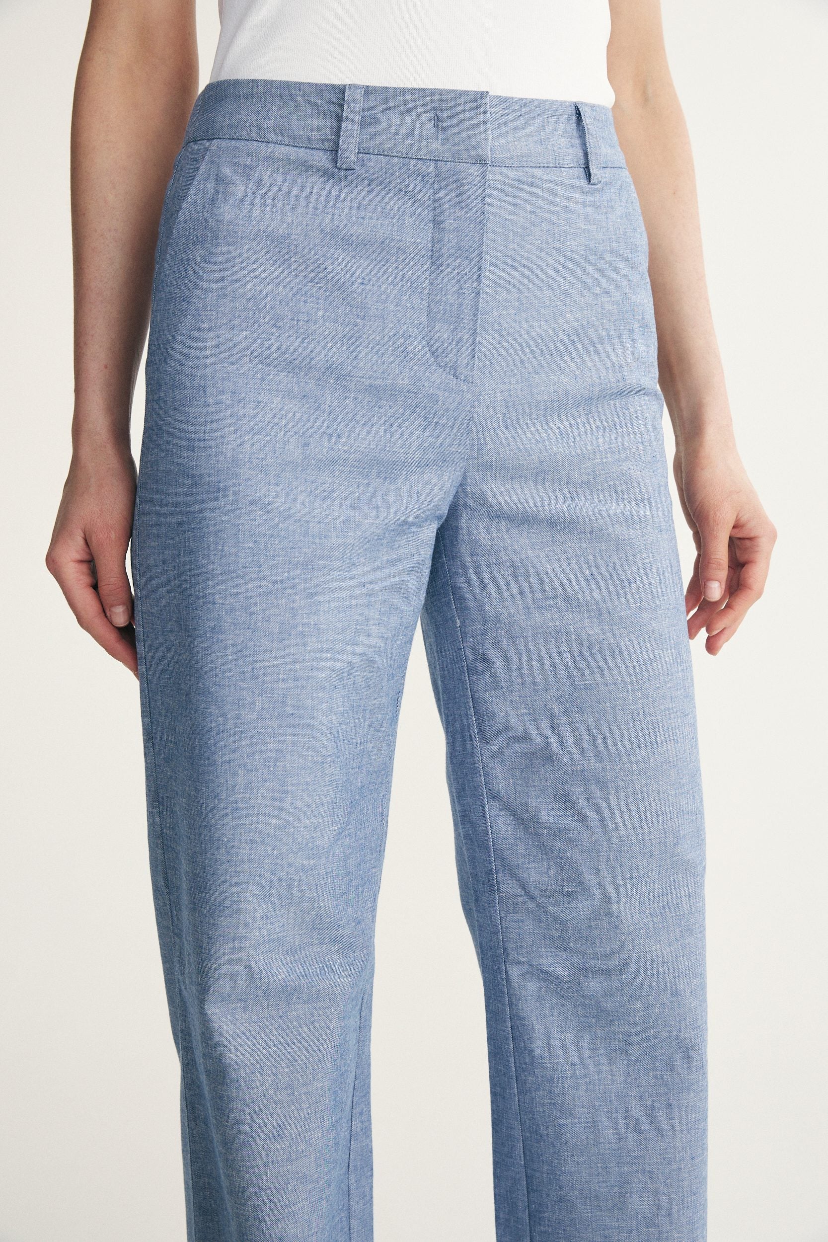 Linen pants with elastic back - Image 6