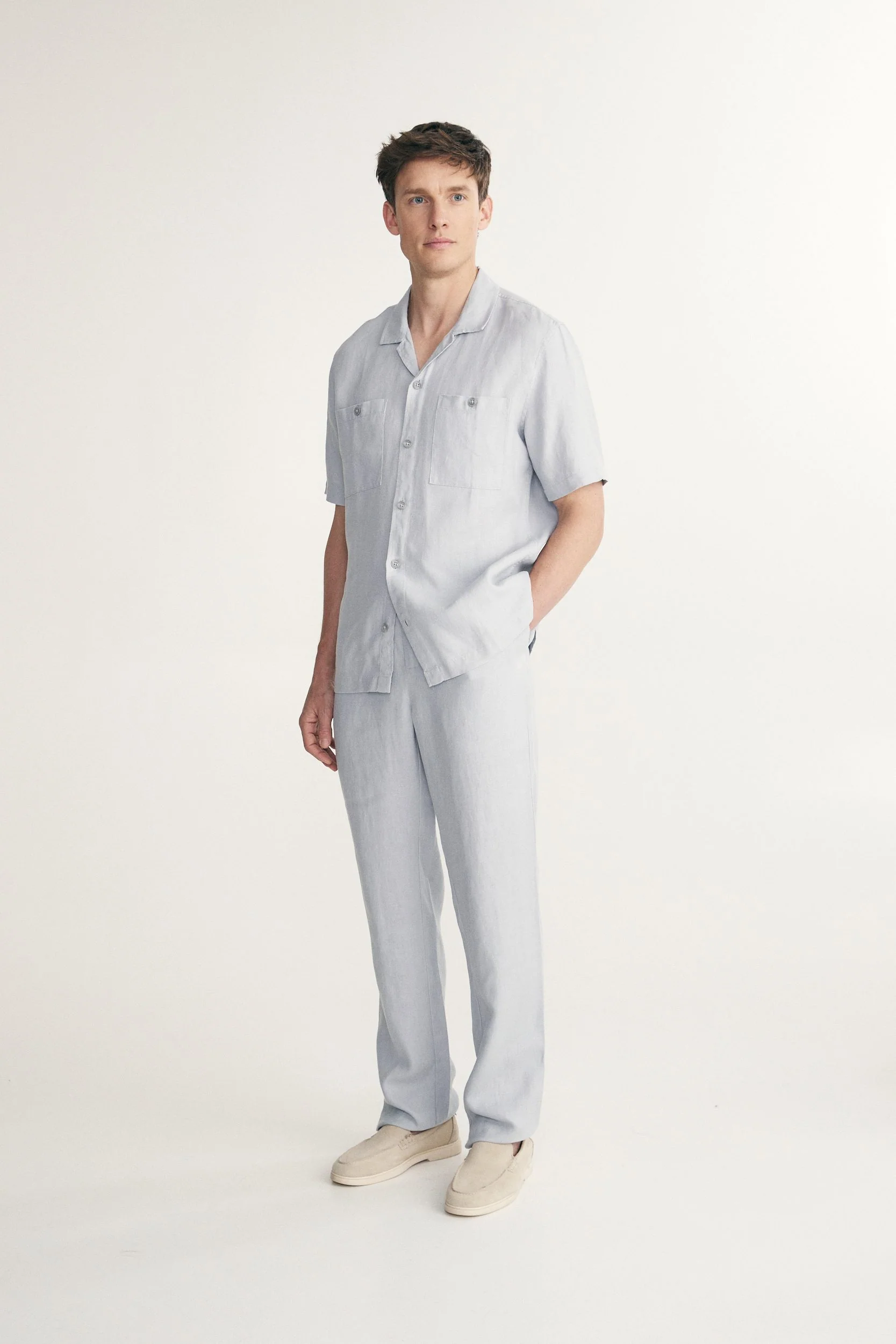 Linen shirt with cuban collar - Image 6