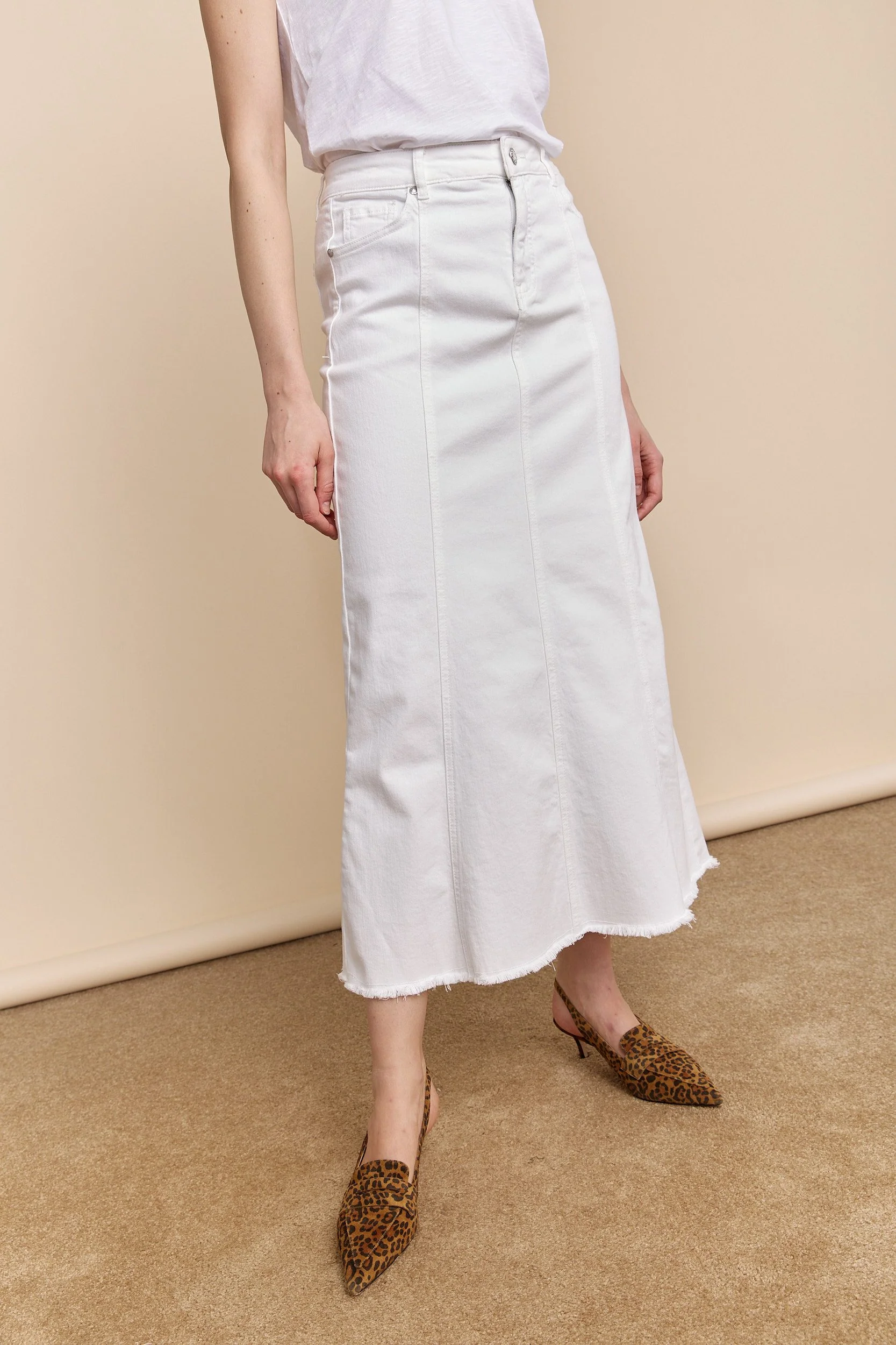 Long denim skirt - Image 3