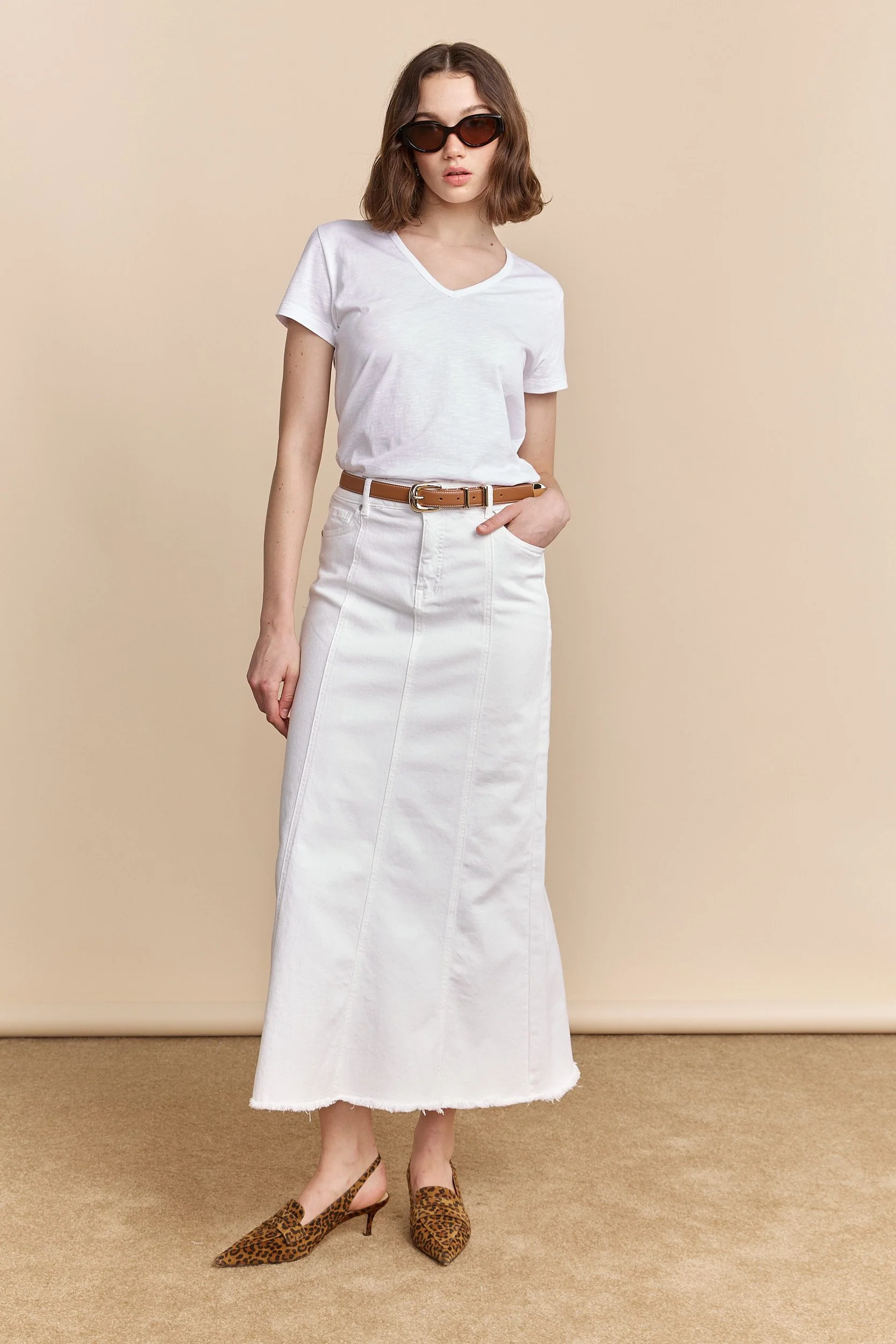 Long denim skirt - Image 4