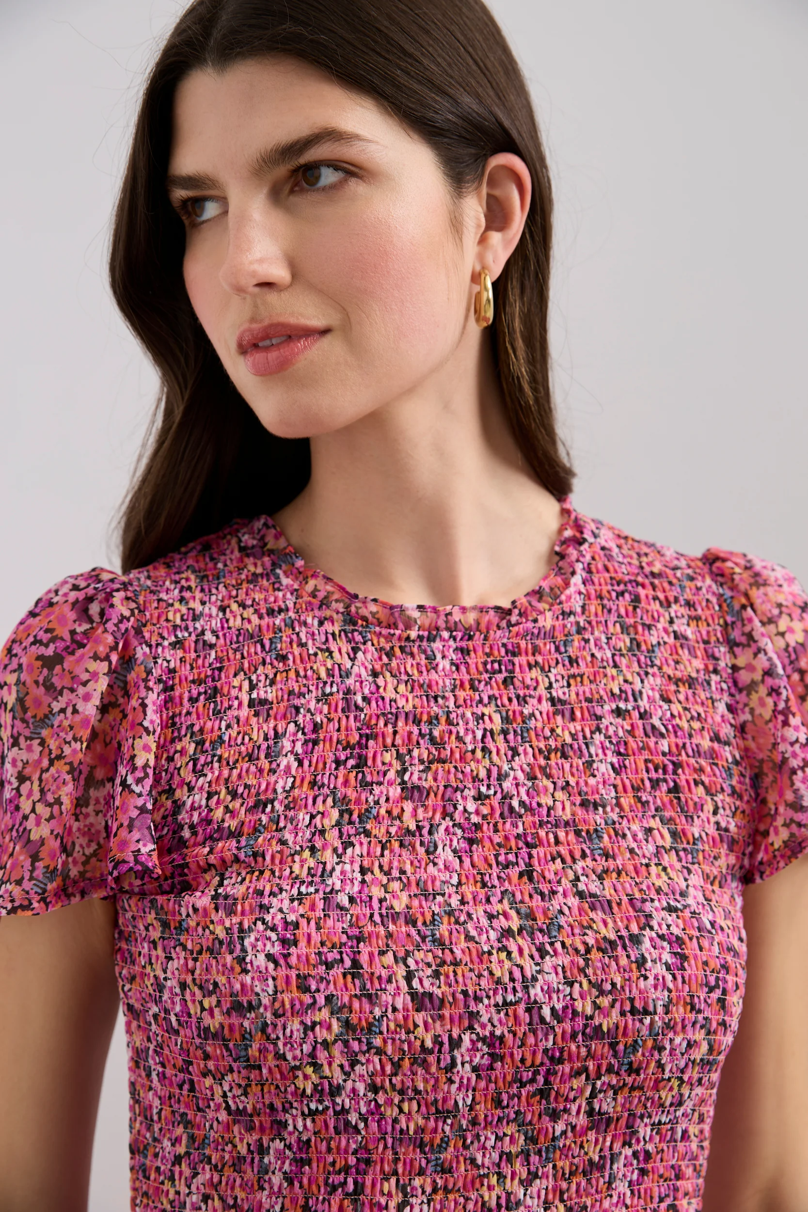 LONG RUFFLE DRESS - Image 2