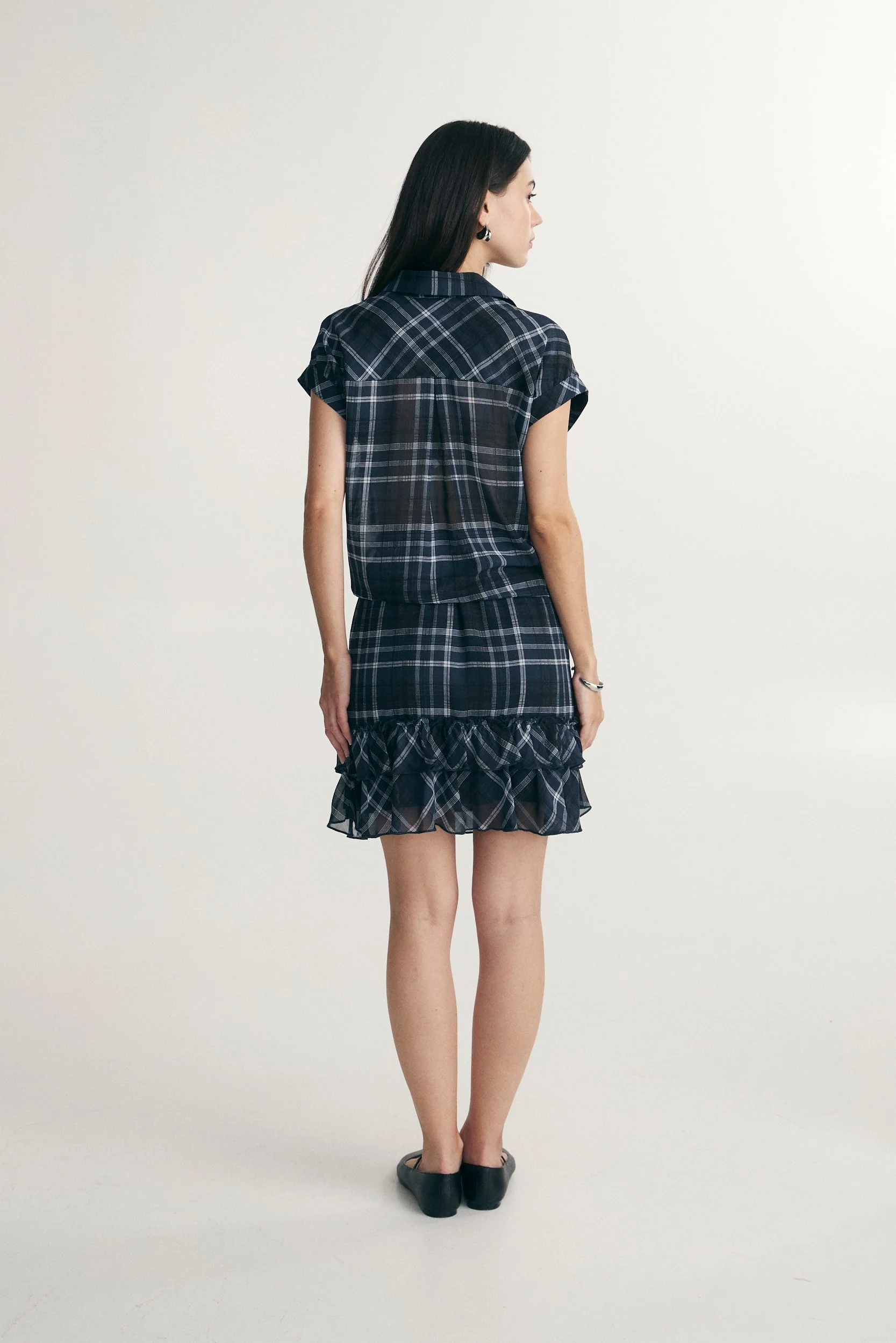 Loose plaid shirt - Image 2