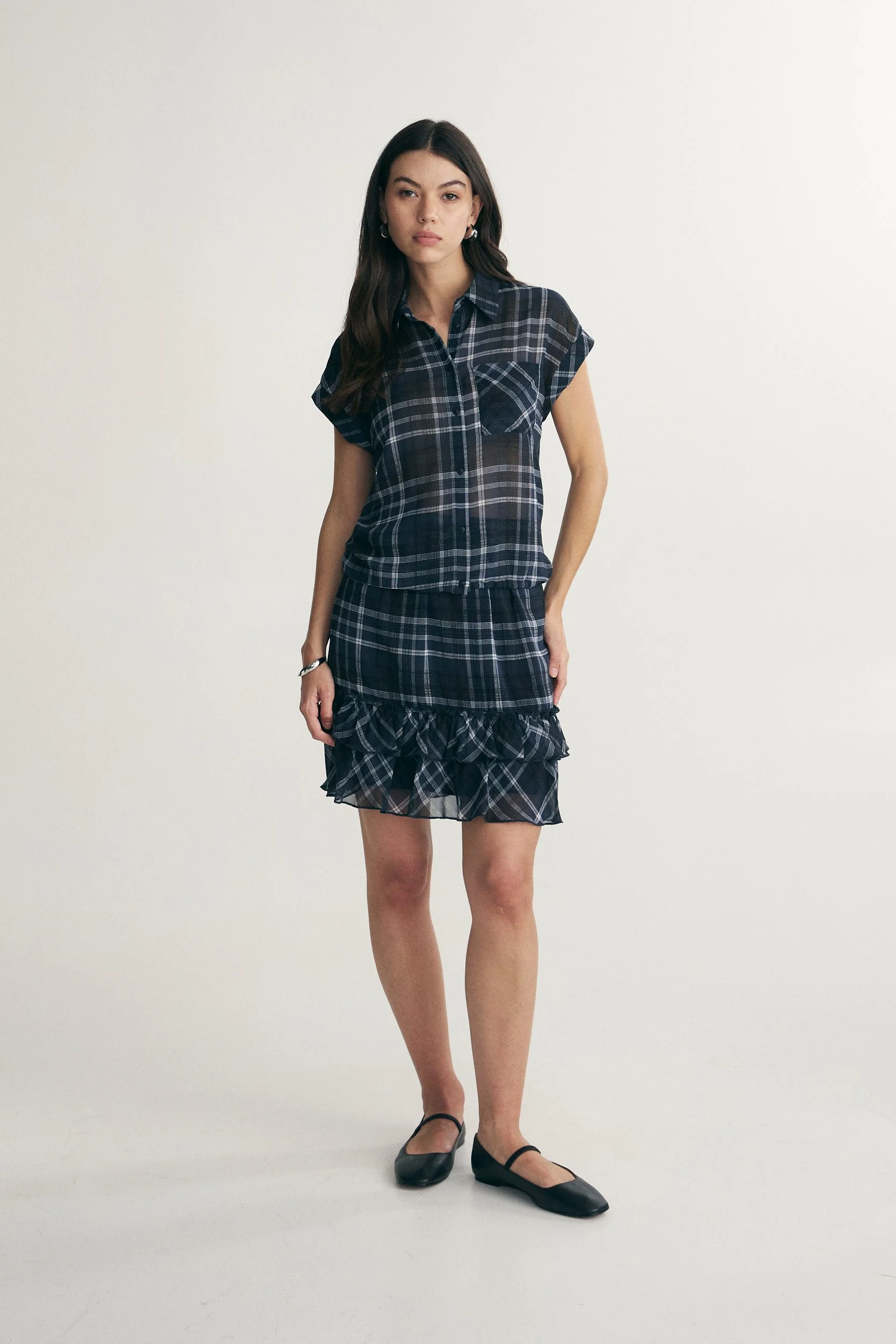 Loose plaid shirt - Image 3