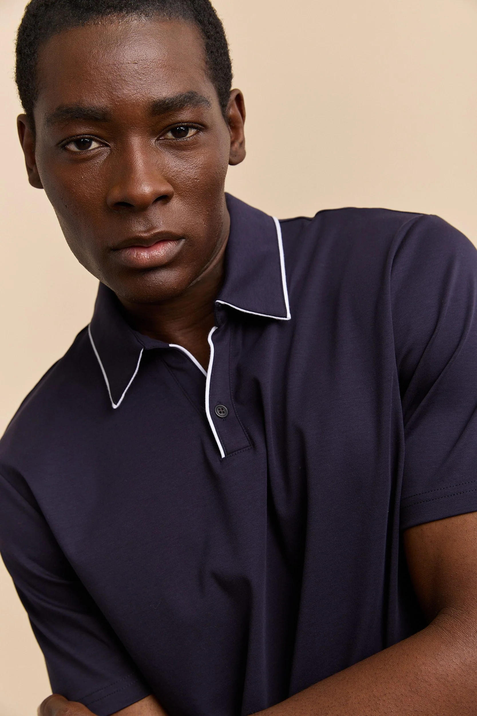 Mercerized cotton henley polo - Image 4