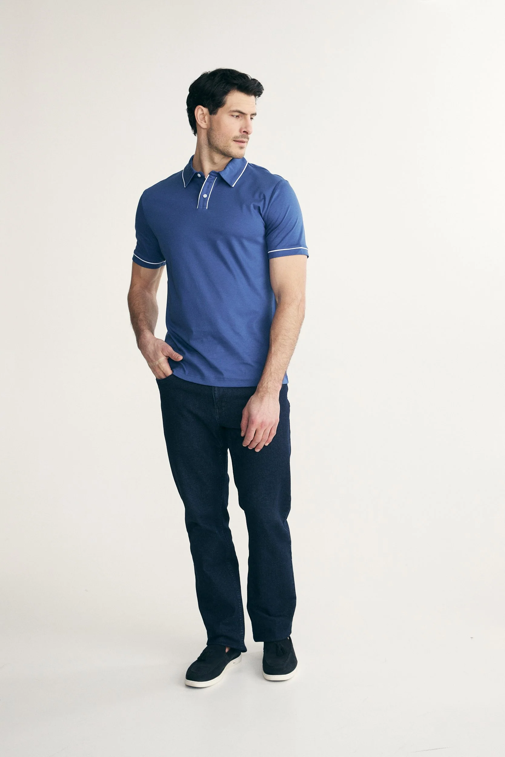 Mercerized cotton polo - Image 3