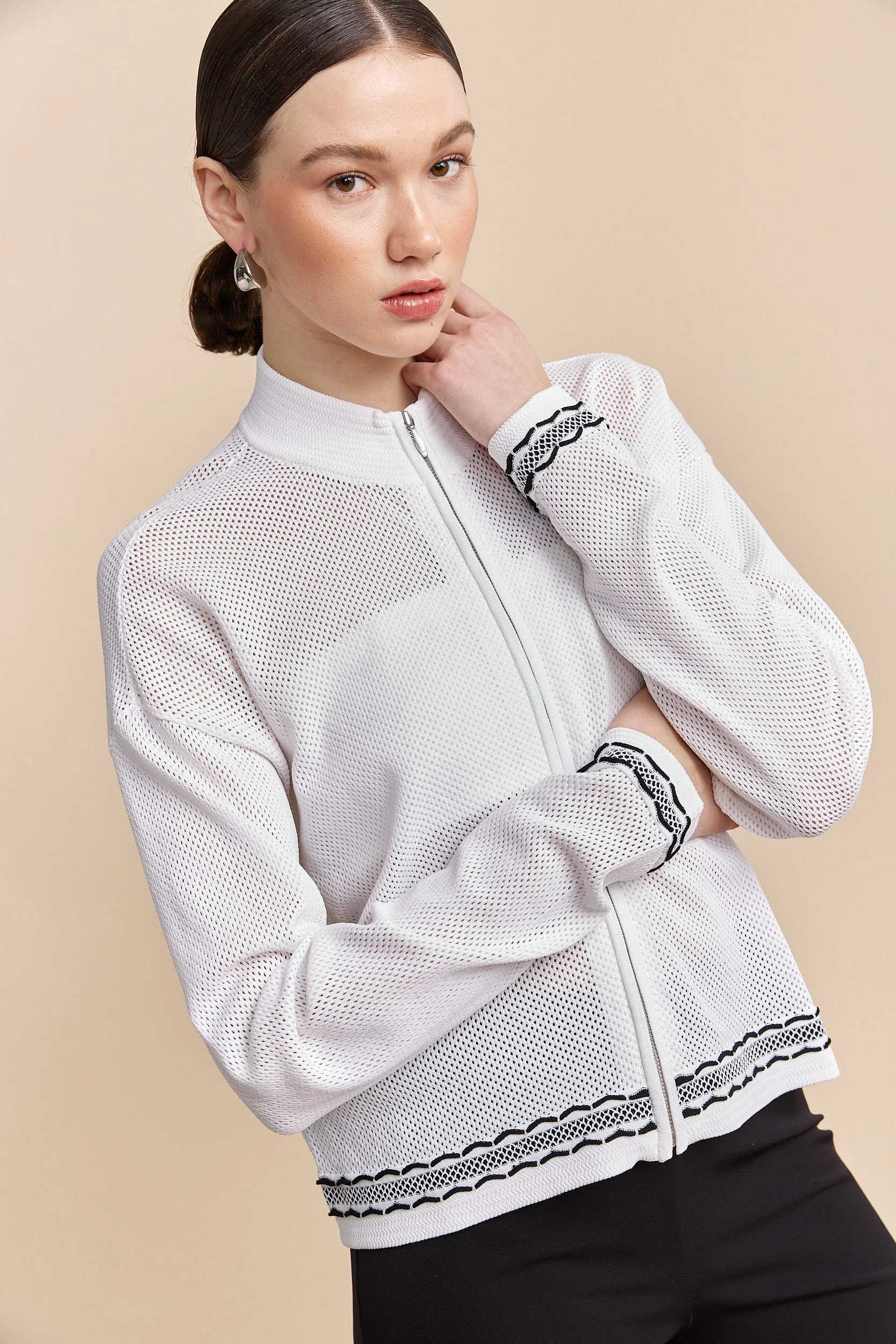Mesh oversized cardigan