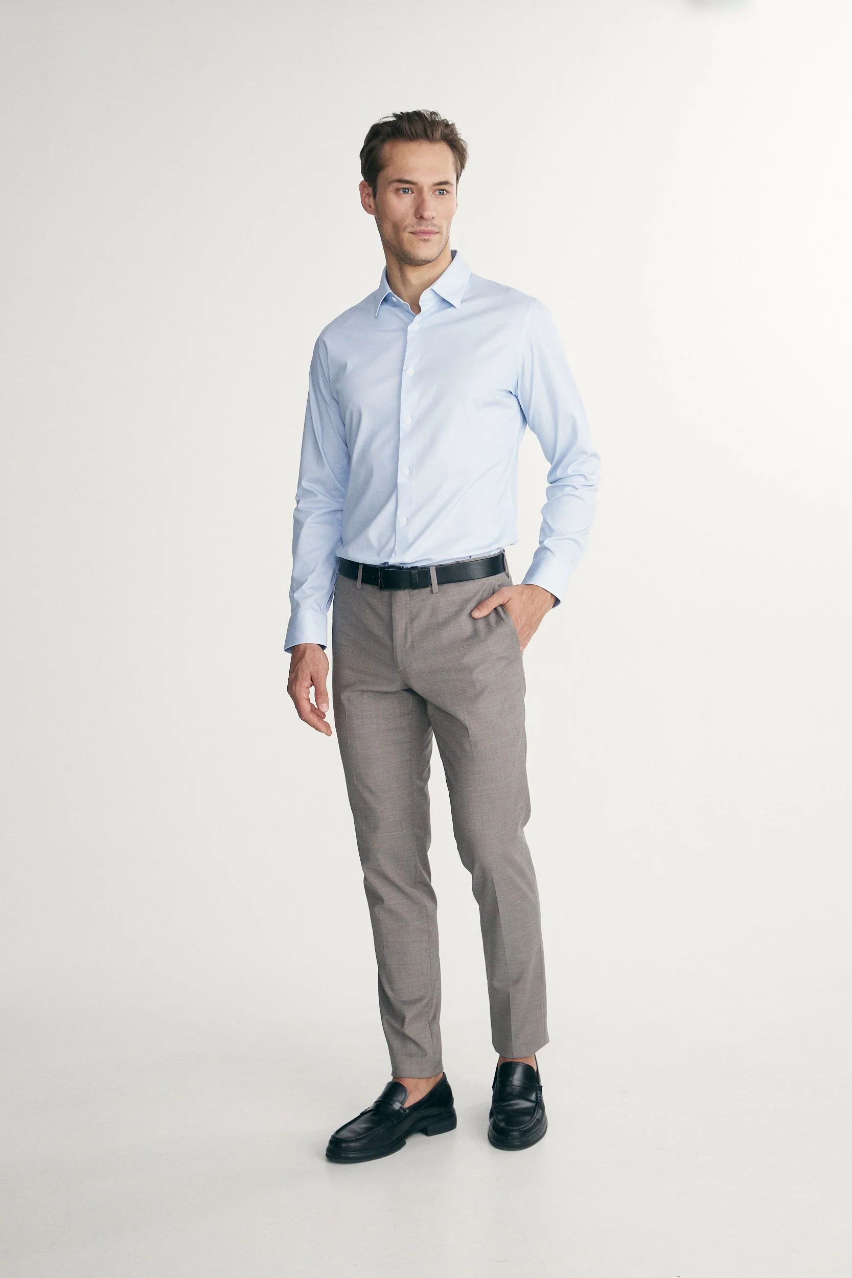 Micro pattern extra-fitted shirt - Image 3