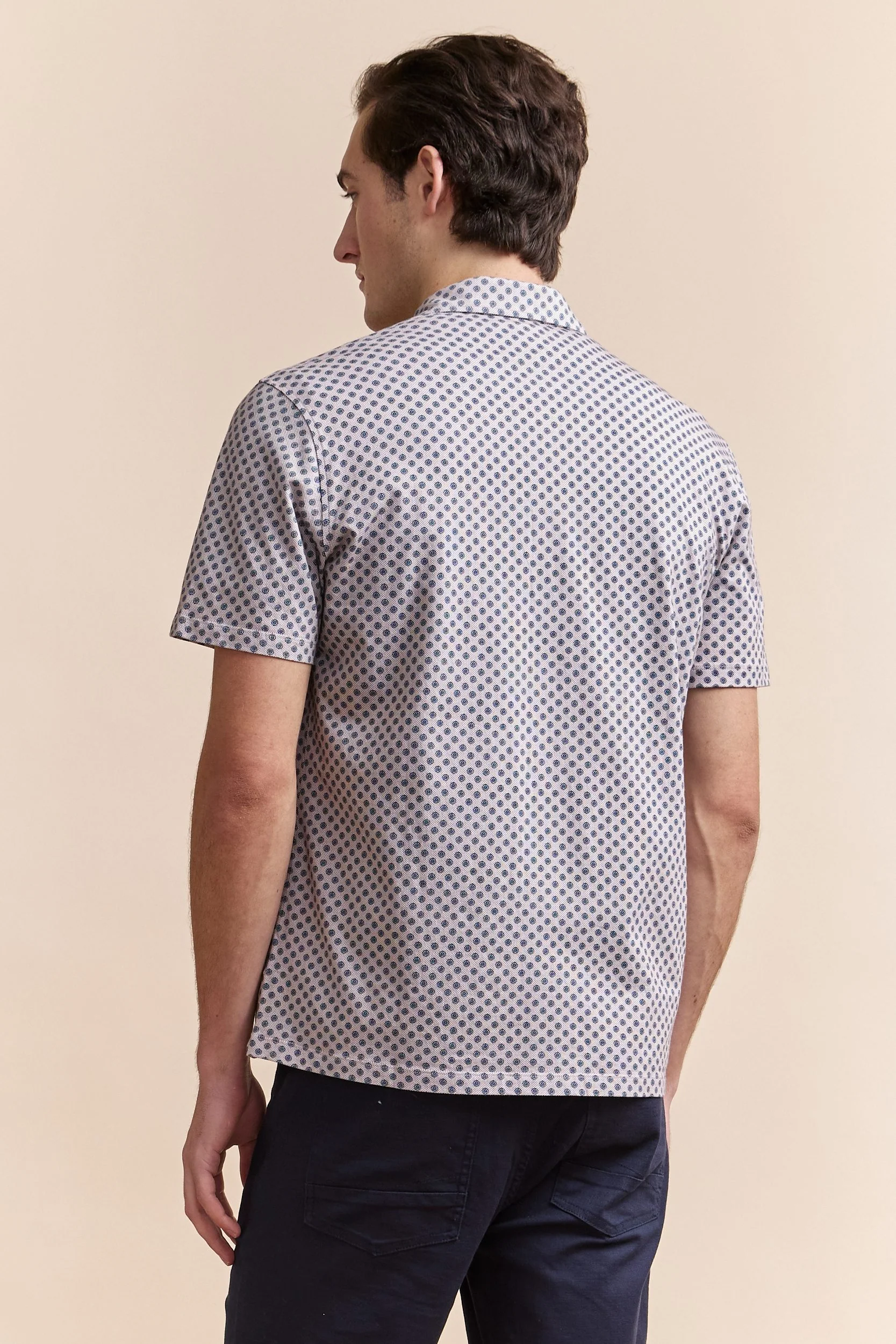 Micro pattern printed jersey shirt - Image 2