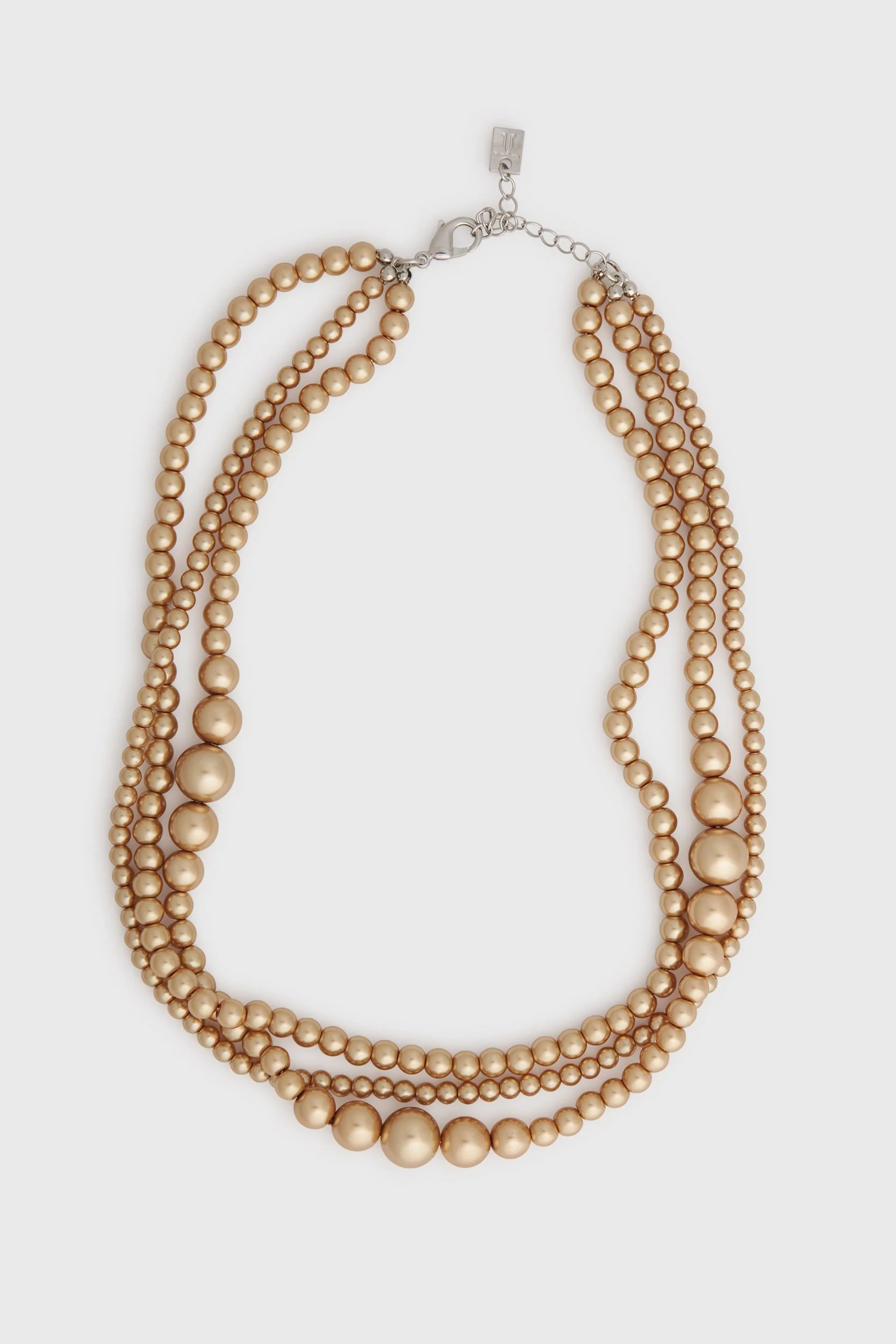 Multi row pearl necklace - Image 3